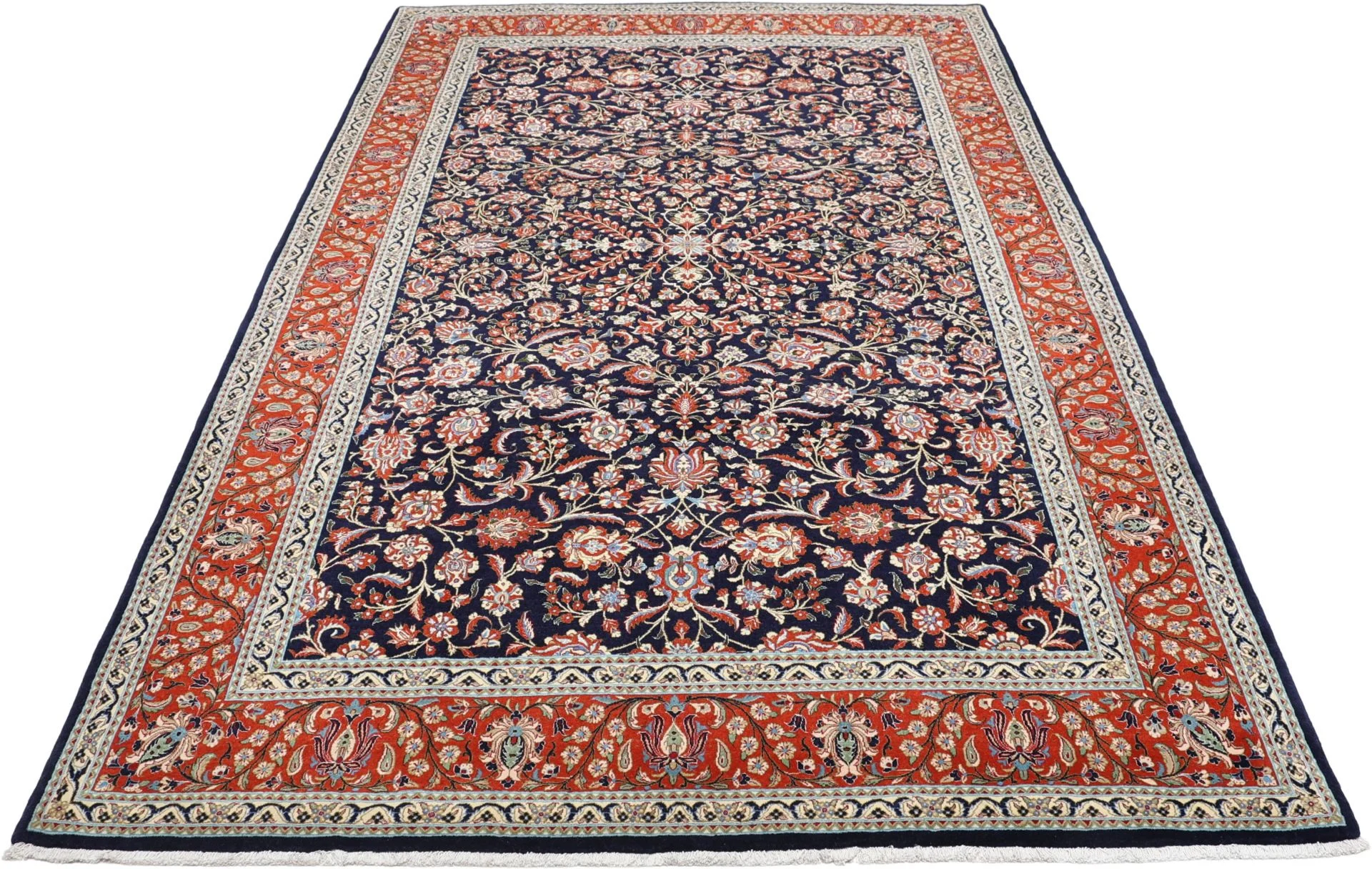 Handgeknüpfter Ghom Perserteppich, 198 × 315 cm, Wolle