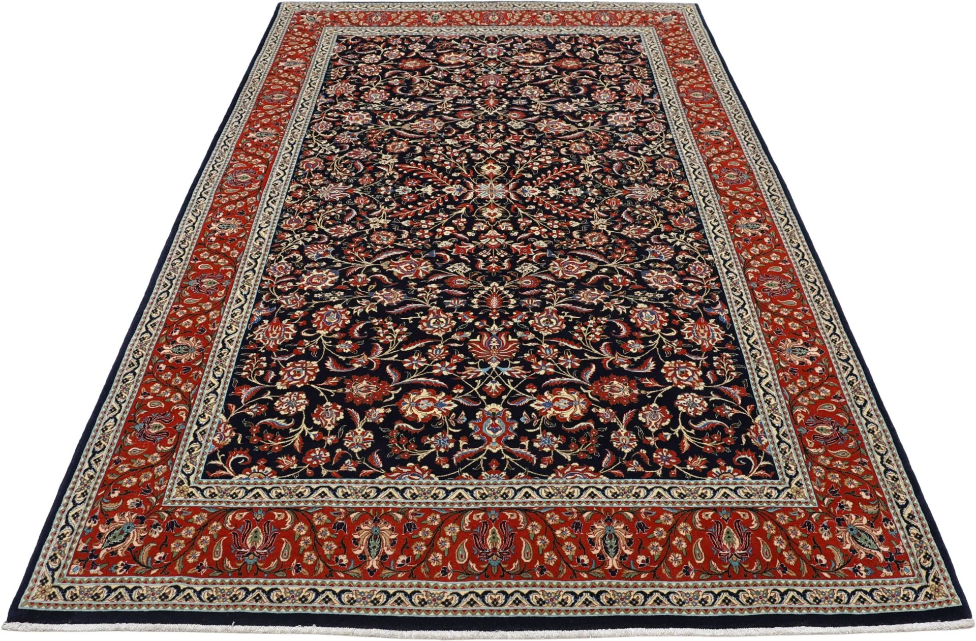 Handgeknüpfter Ghom Perserteppich, 198 × 315 cm, Wolle