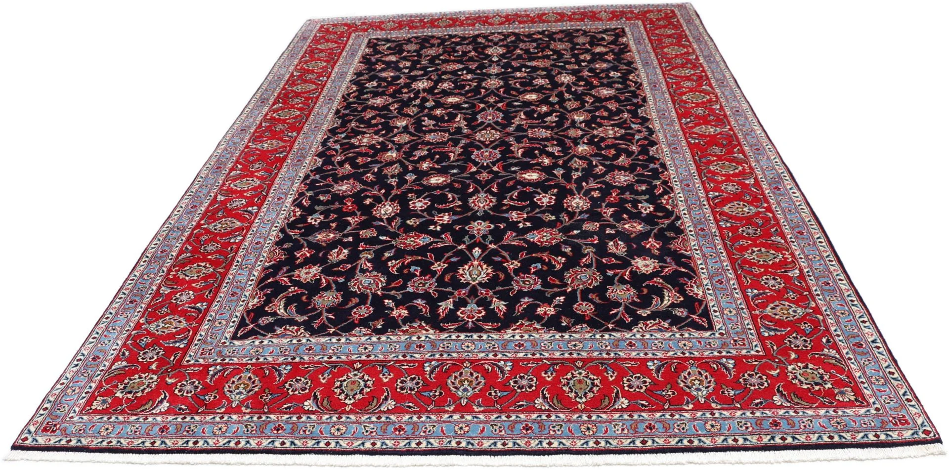 Kashan Perserteppich aus Iran, 197 × 299 cm
