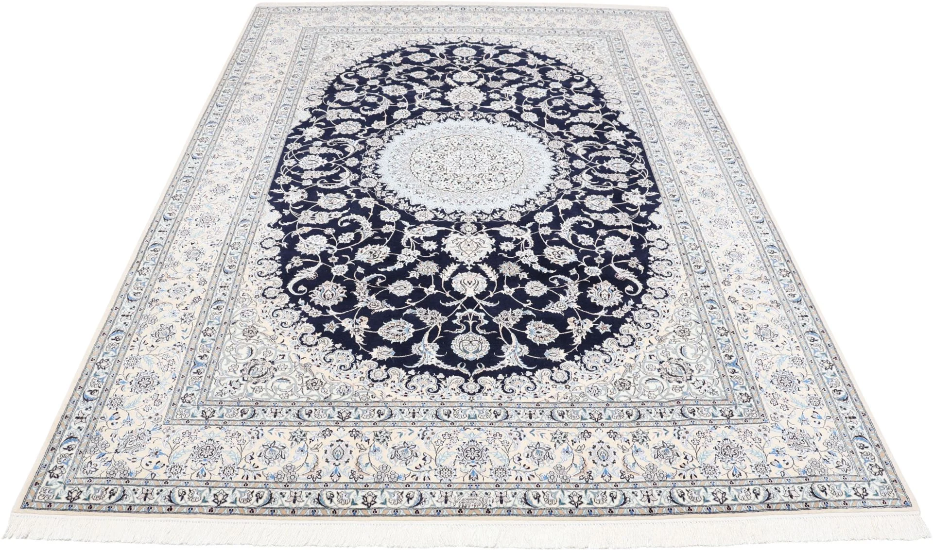 Nain Perserteppich 207 × 298 cm aus Wolle & Seide, handgeknüpft