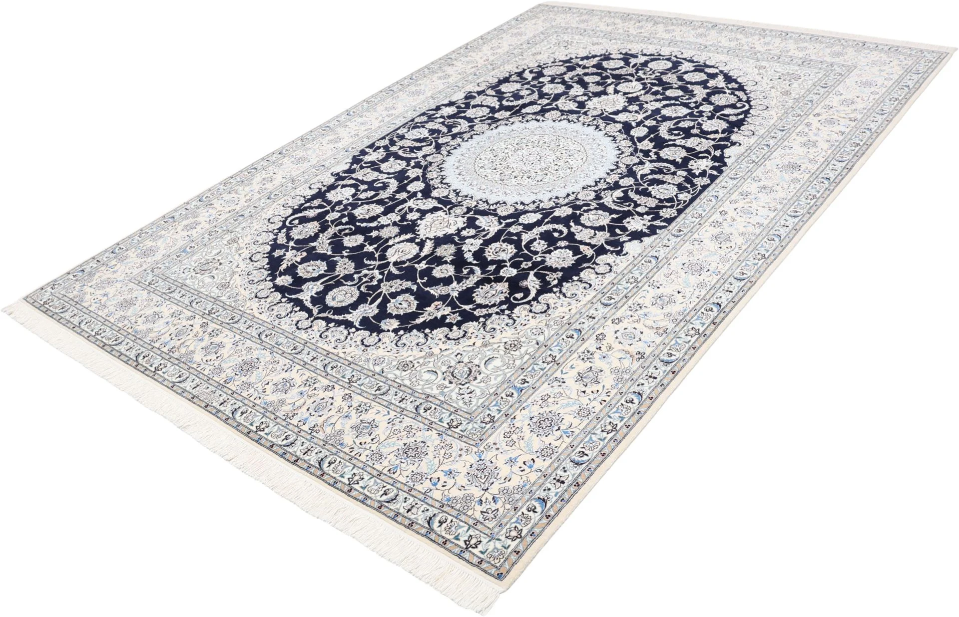 Nain Perserteppich 207 × 298 cm aus Wolle & Seide, handgeknüpft