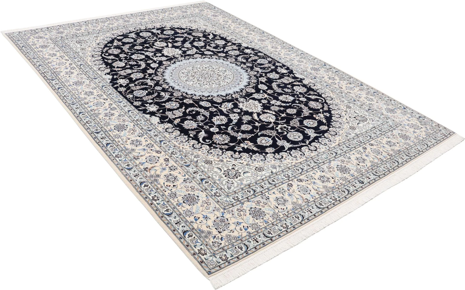 Nain Perserteppich 207 × 298 cm aus Wolle & Seide, handgeknüpft