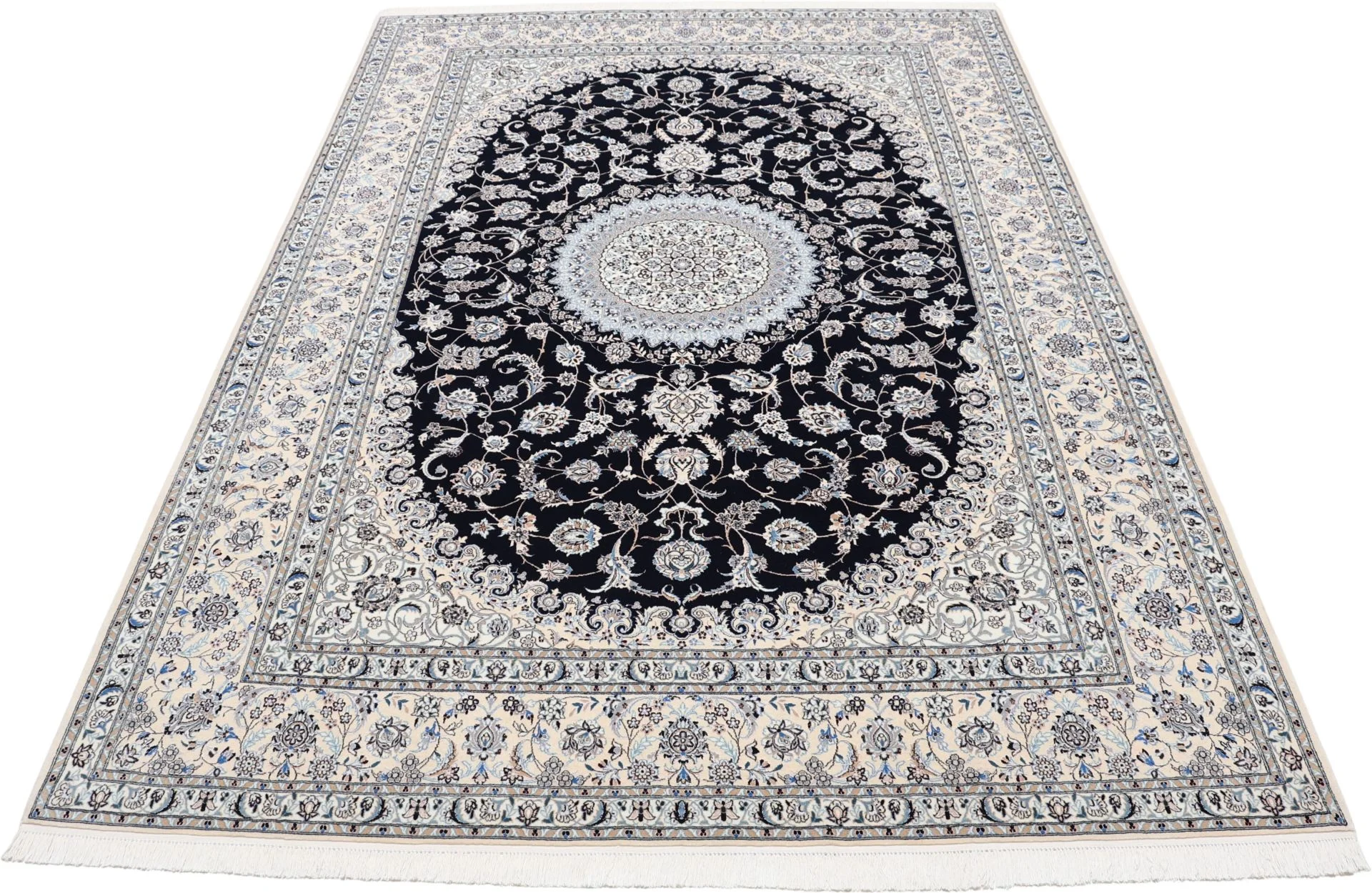 Nain Perserteppich 207 × 298 cm aus Wolle & Seide, handgeknüpft