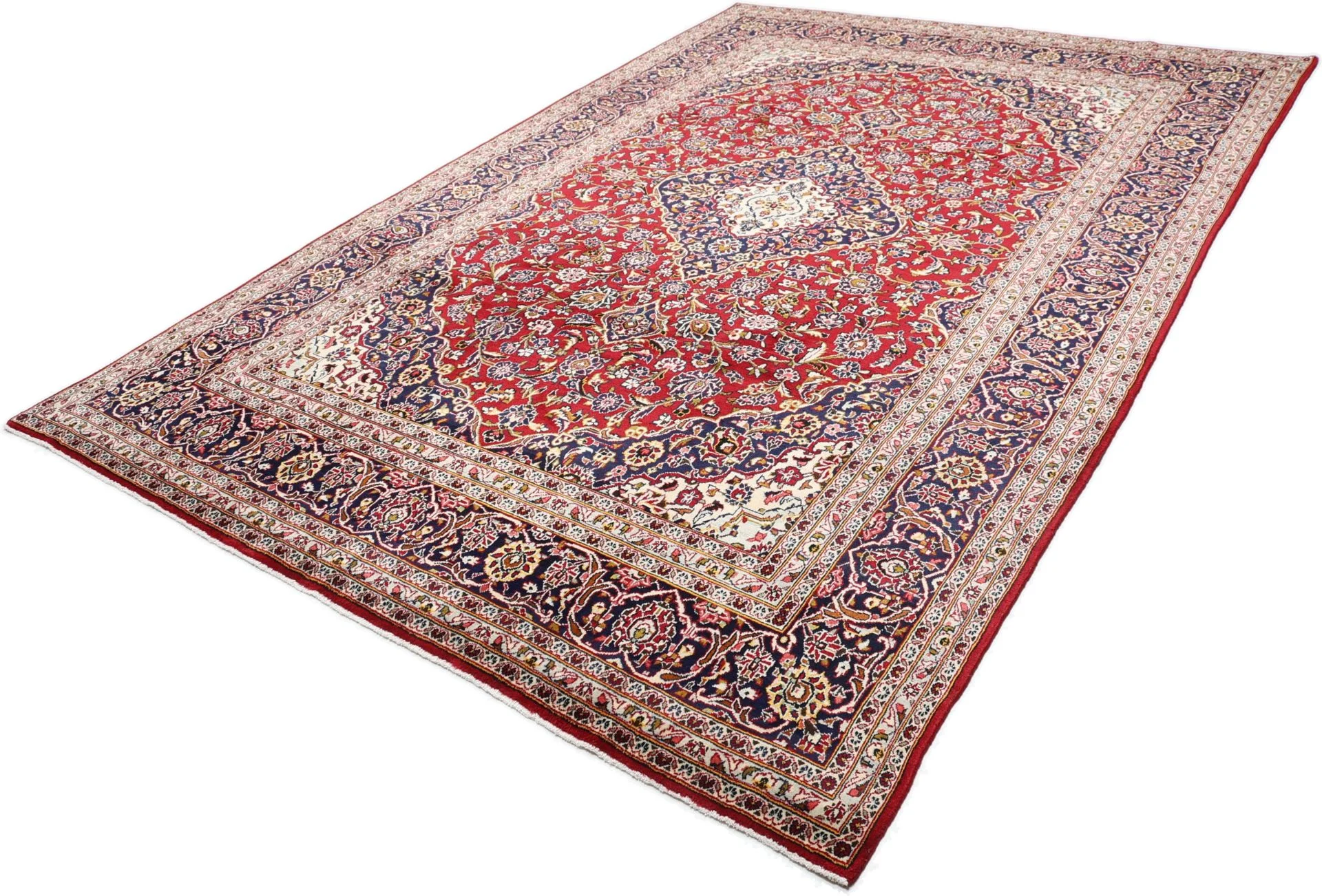 Handgeknüpfter Kashan Perserteppich, 245 × 357 cm, Wolle