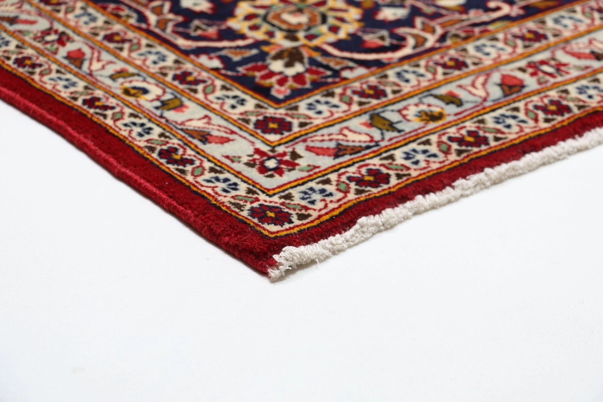 Handgeknüpfter Kashan Perserteppich, 245 × 357 cm, Wolle