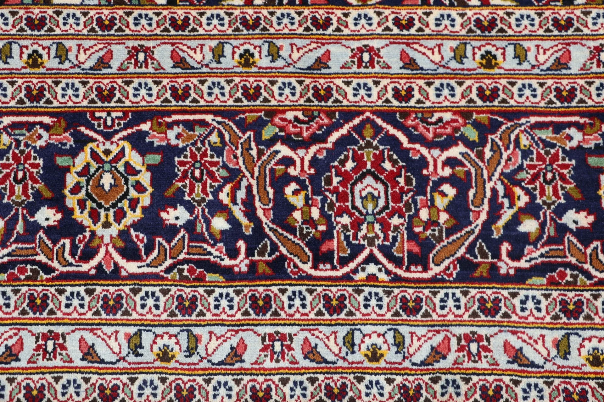Handgeknüpfter Kashan Perserteppich, 245 × 357 cm, Wolle
