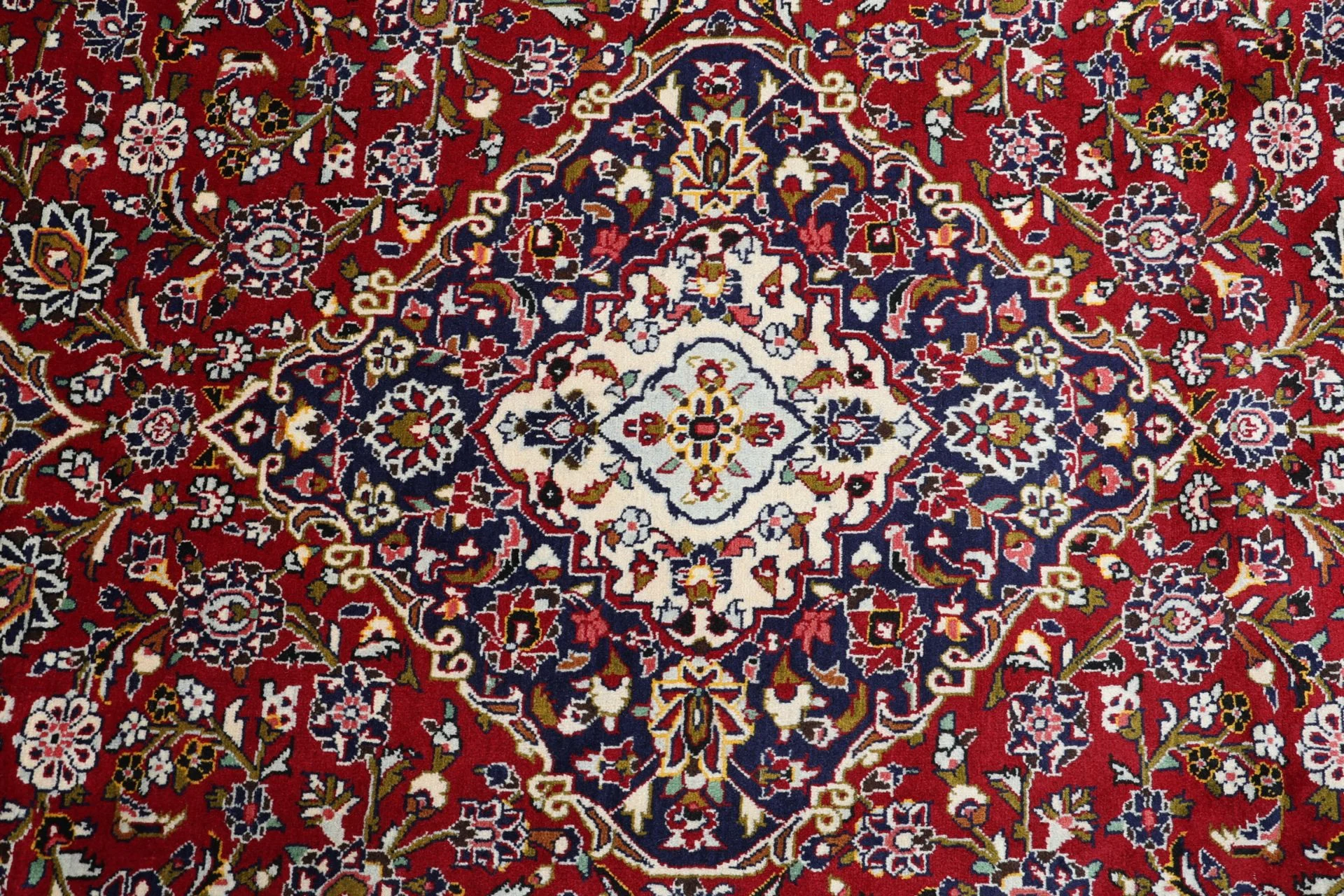 Handgeknüpfter Kashan Perserteppich, 245 × 357 cm, Wolle