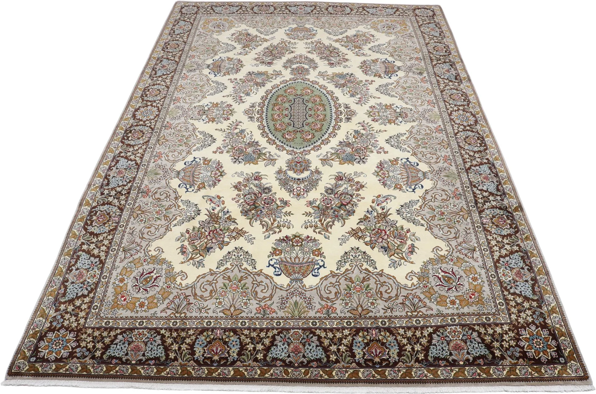Ghom Perserteppich aus Iran, 232 × 360 cm