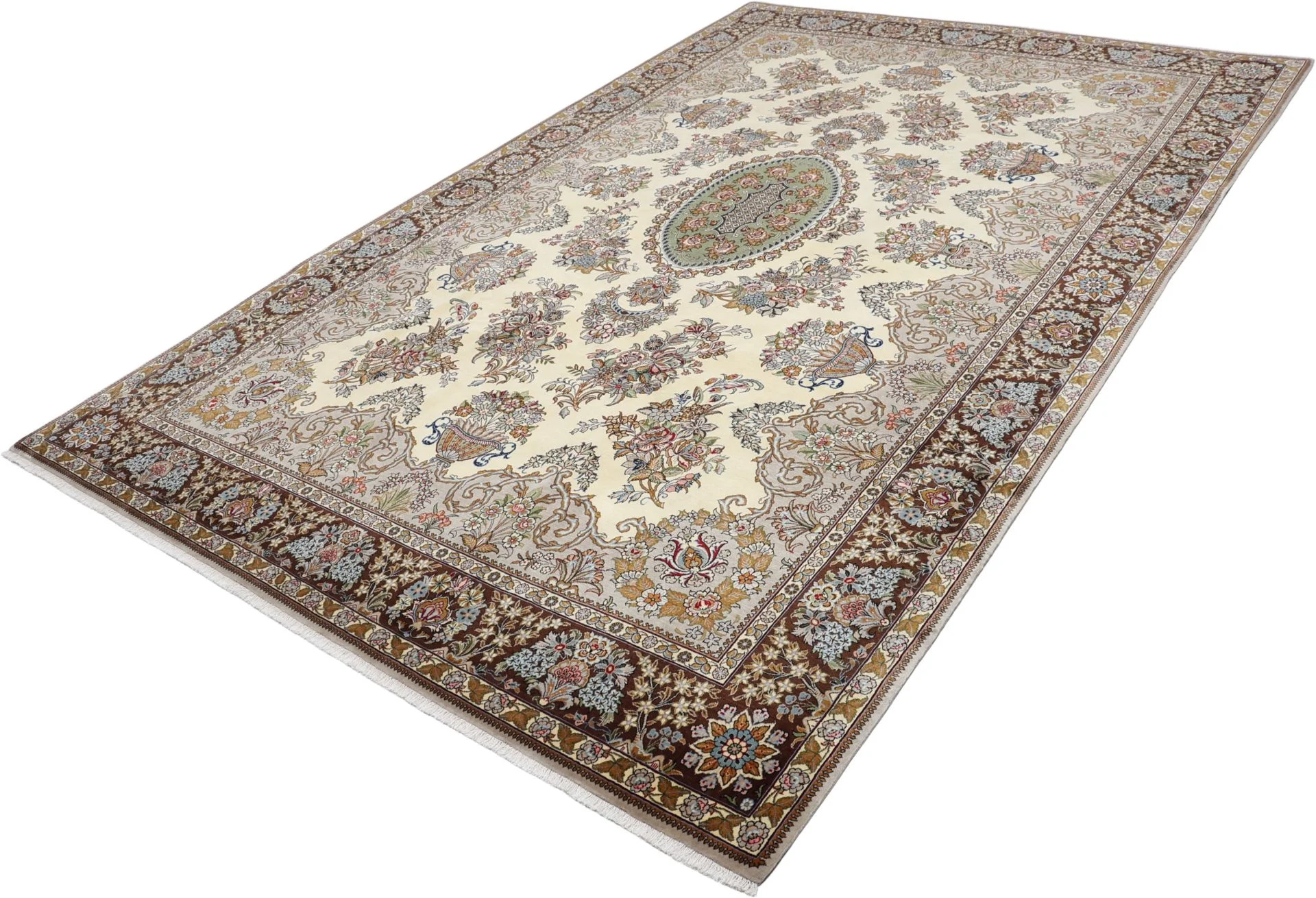 Ghom Perserteppich aus Iran, 232 × 360 cm