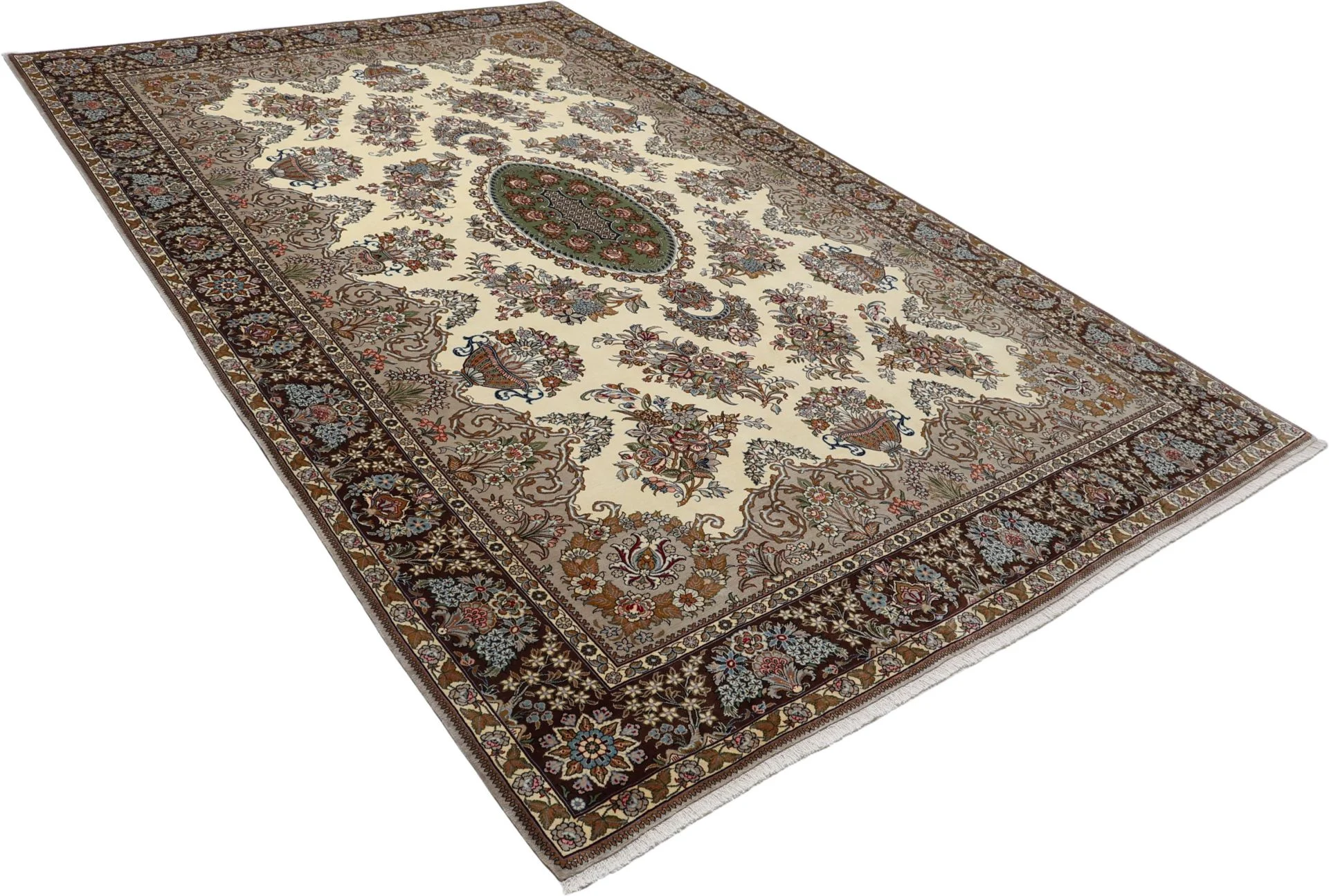 Ghom Perserteppich aus Iran, 232 × 360 cm