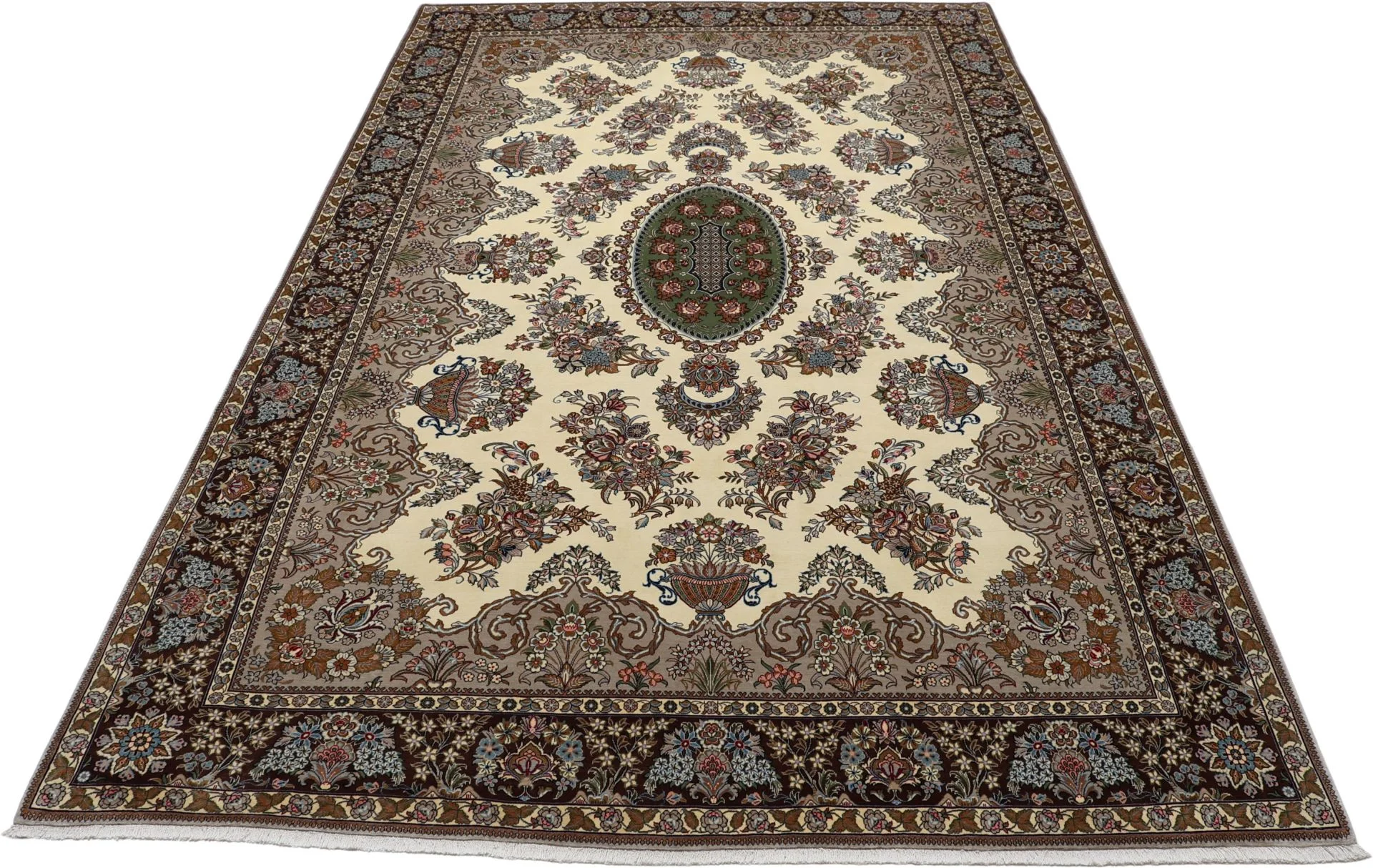 Ghom Perserteppich aus Iran, 232 × 360 cm