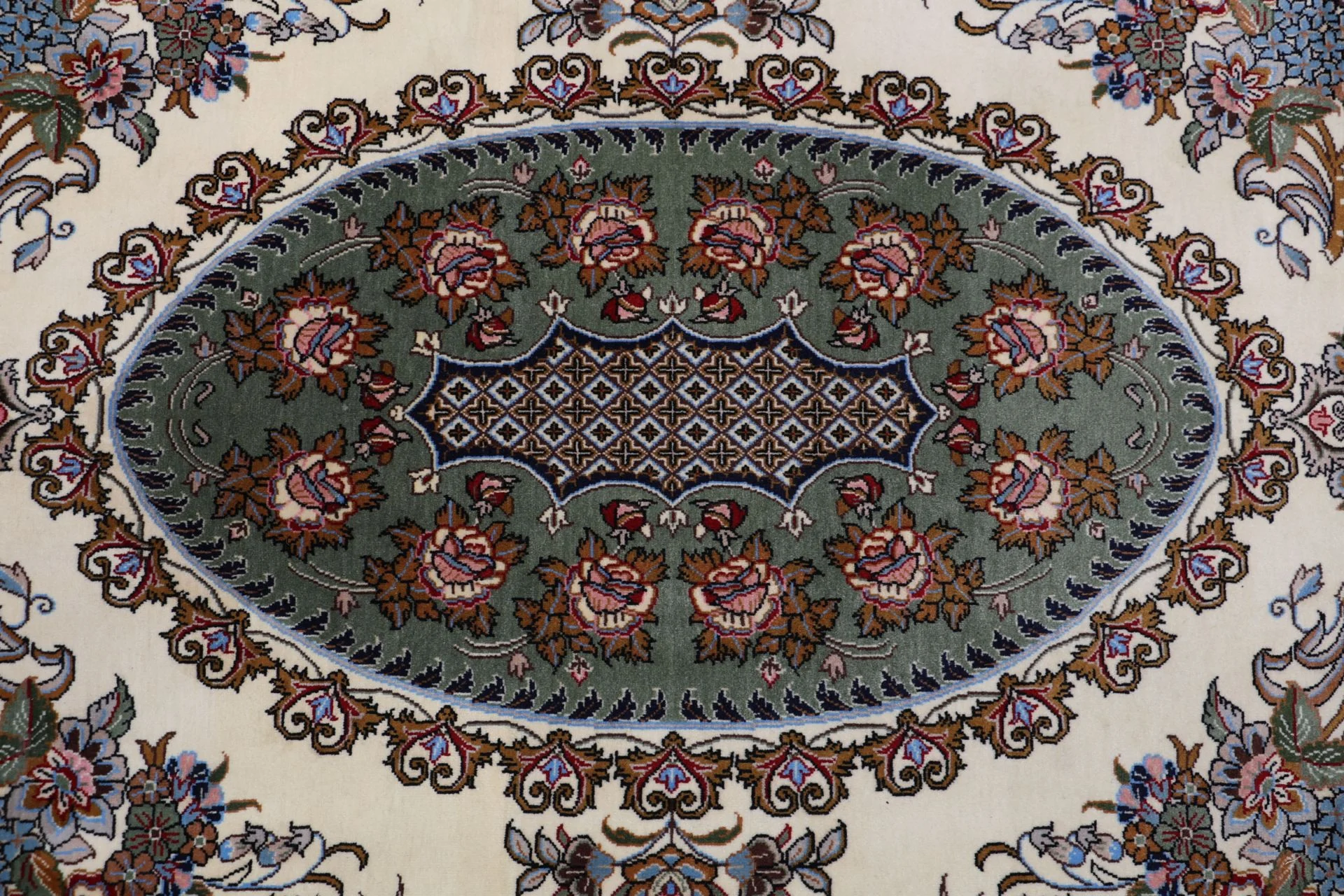 Ghom Perserteppich aus Iran, 232 × 360 cm