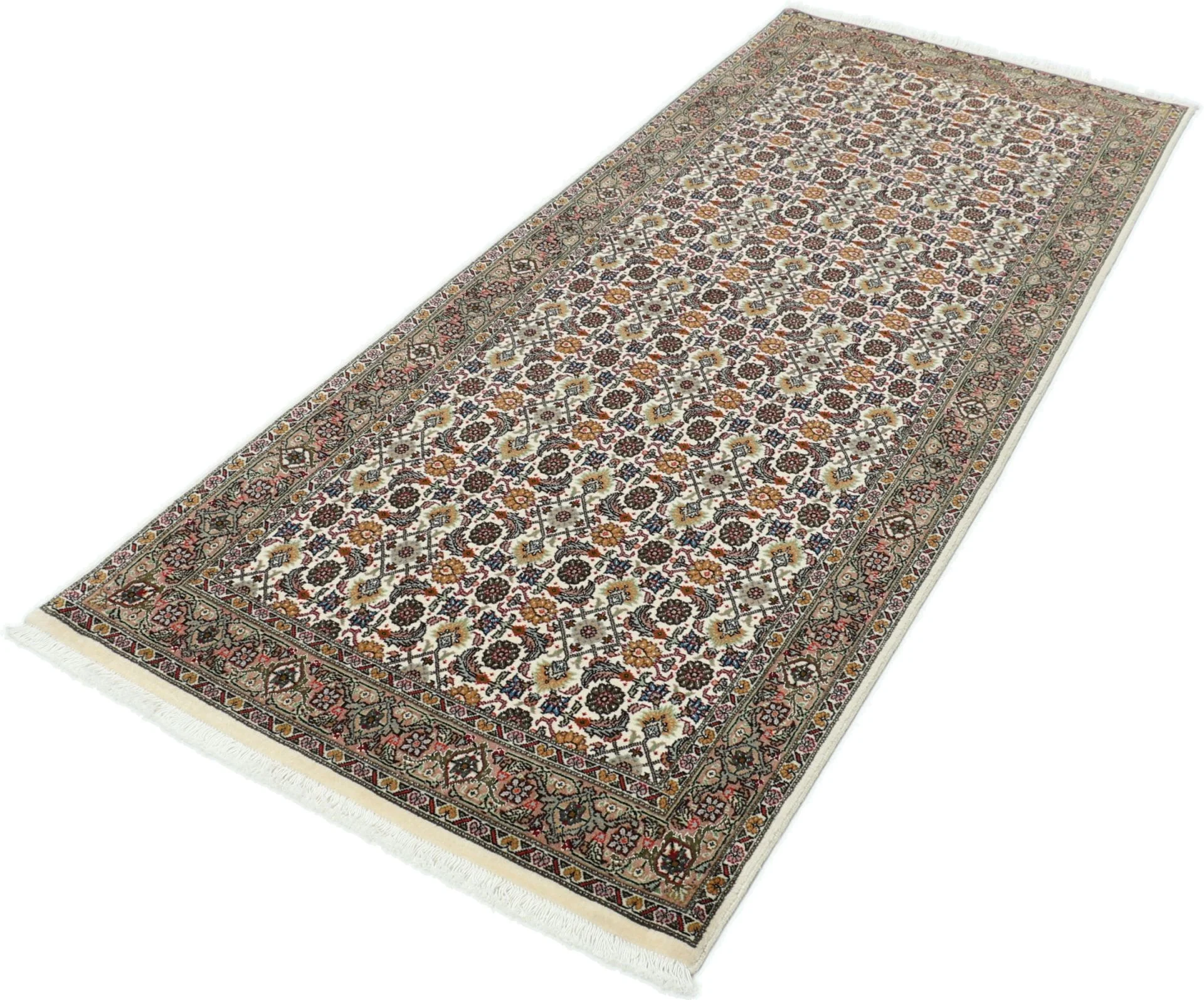 Handgeknüpfter Täbriz Perserteppich, 78 × 200 cm, Wolle