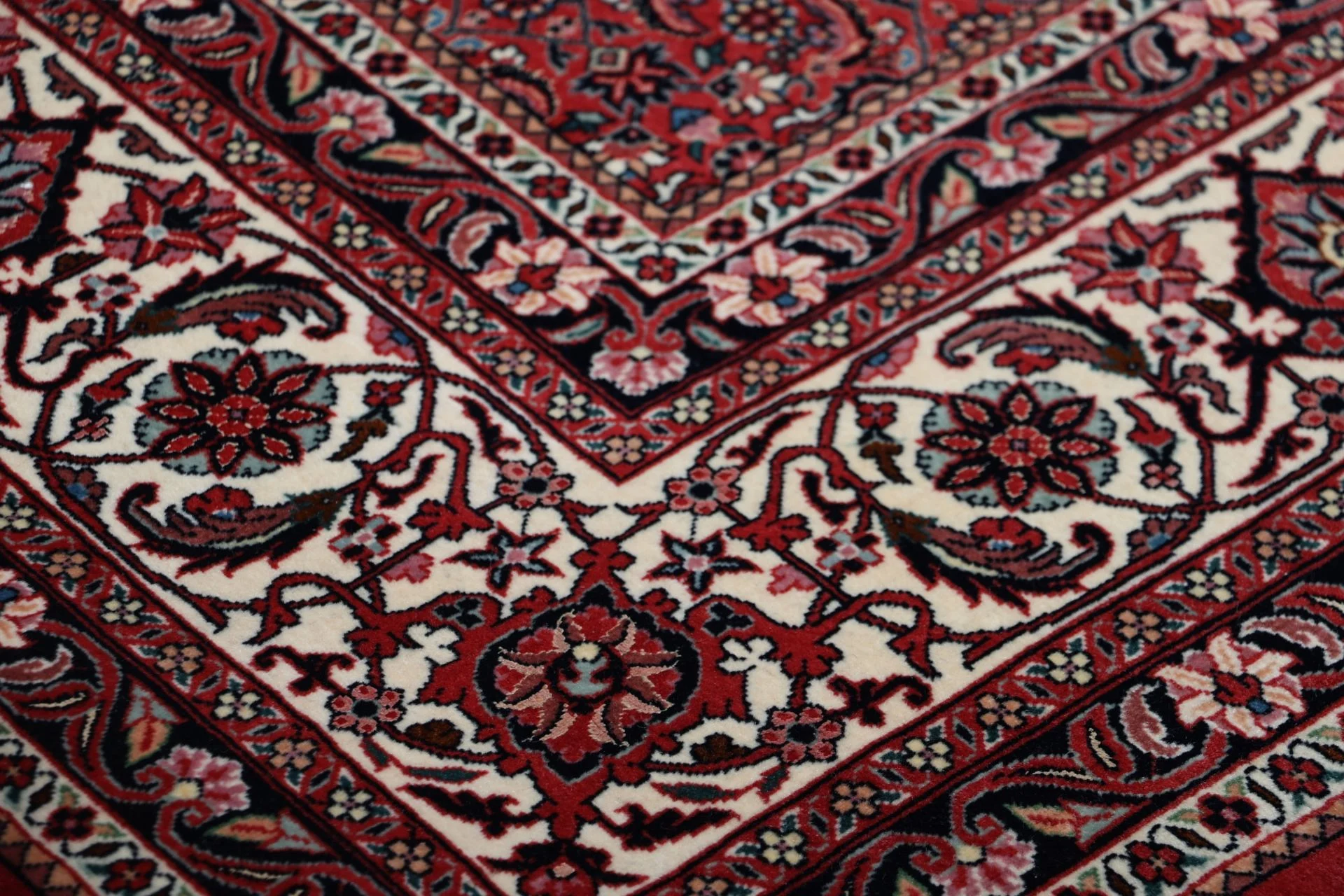 Handgeknüpfter Bijar Perserteppich, 201 × 262 cm, Wolle & Seide
