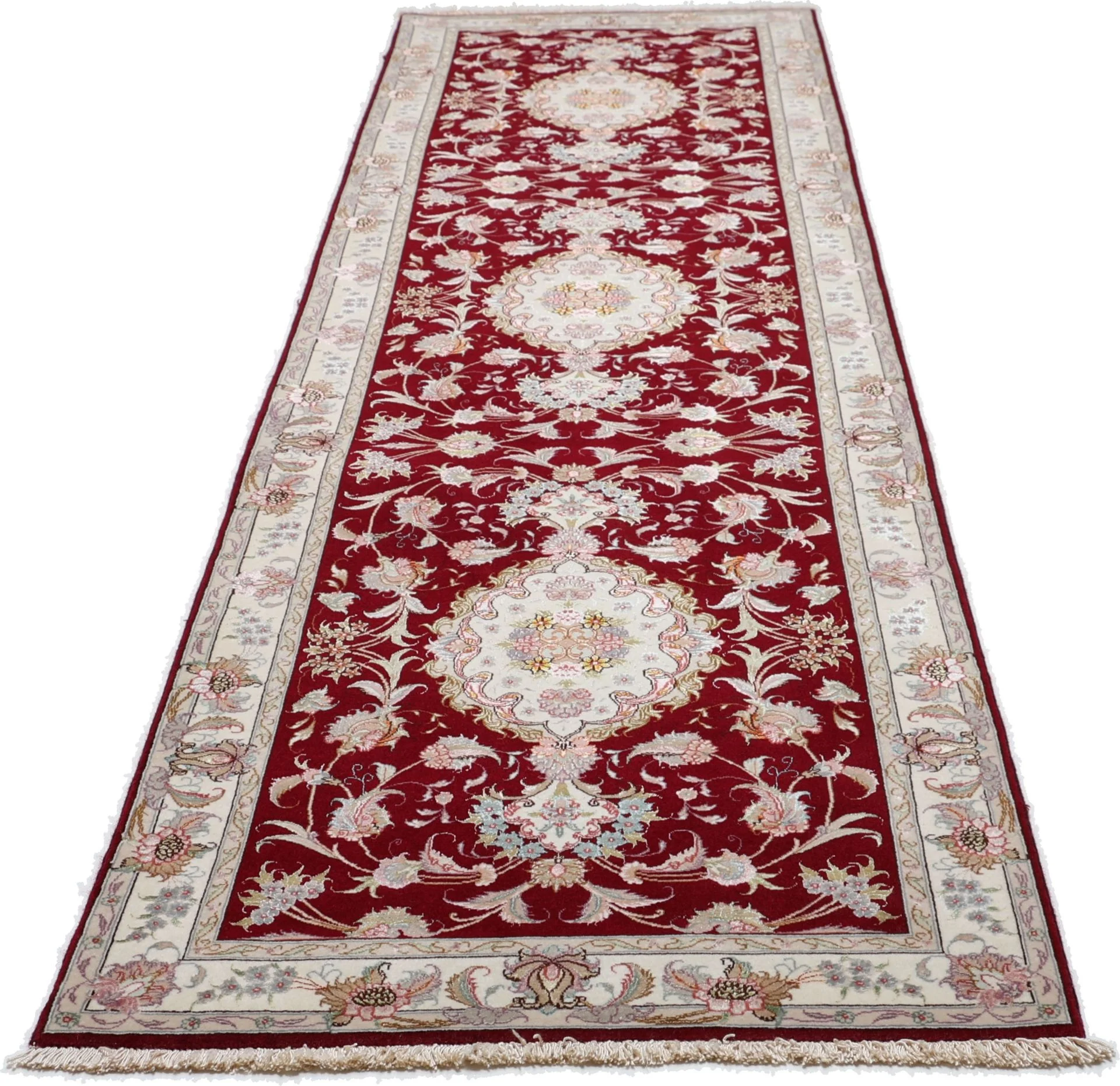 Handgeknüpfter Täbriz Perserteppich 82 × 328 cm