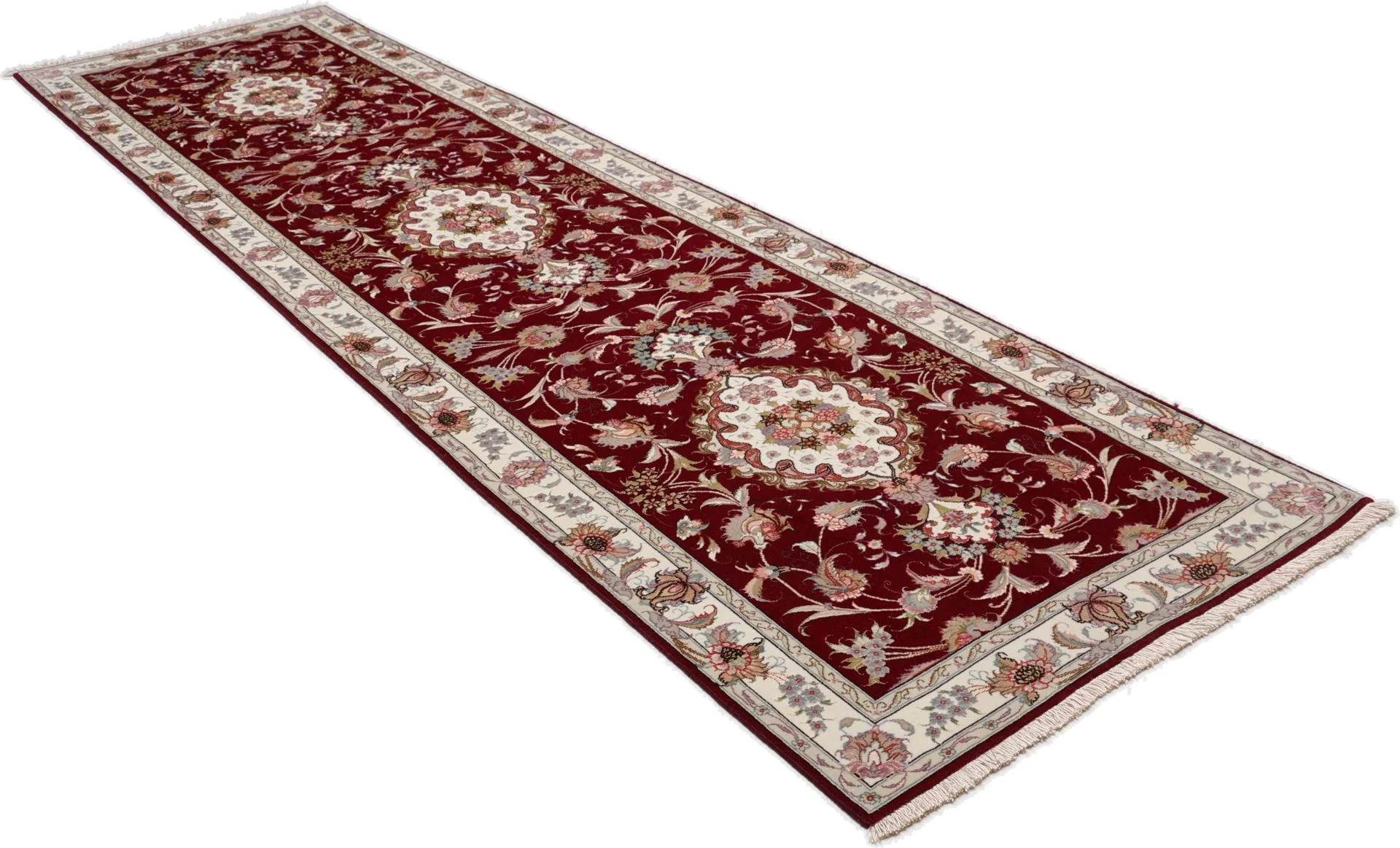 Handgeknüpfter Täbriz Perserteppich 82 × 328 cm