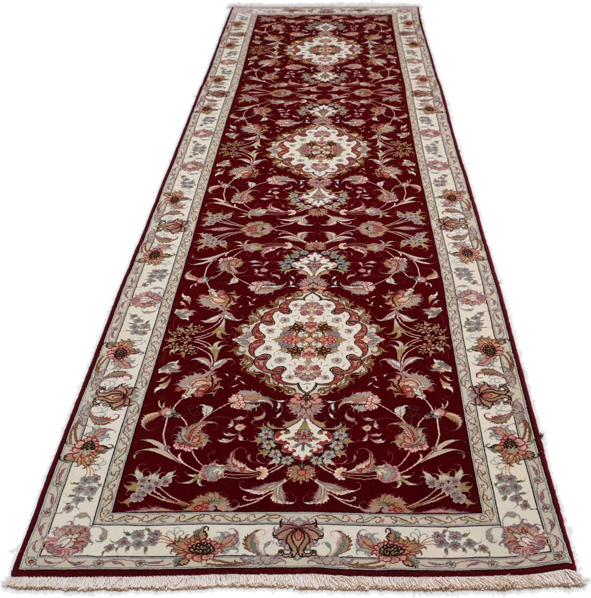 Handgeknüpfter Täbriz Perserteppich 82 × 328 cm