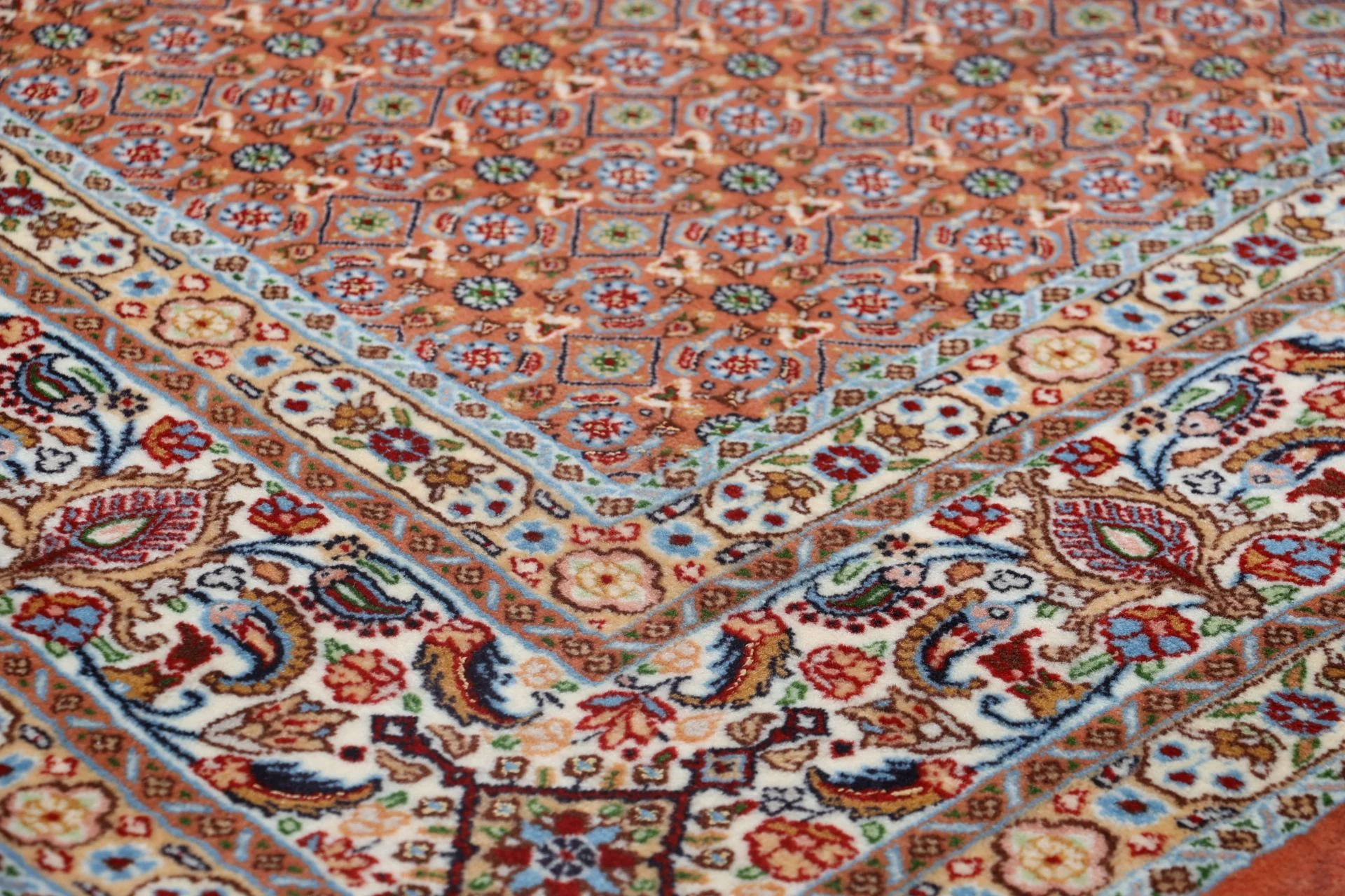 Handgeknüpfter Moud Perserteppich, 205 × 300 cm, Wolle