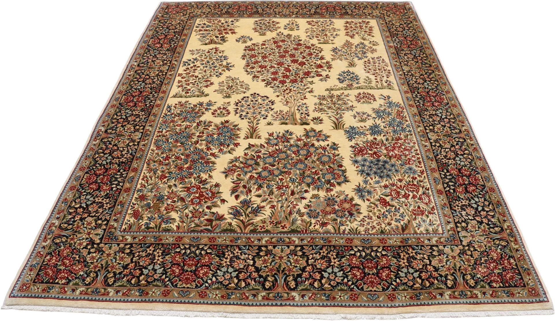 Kerman Perserteppich 218 × 303 cm aus Wolle, handgeknüpft