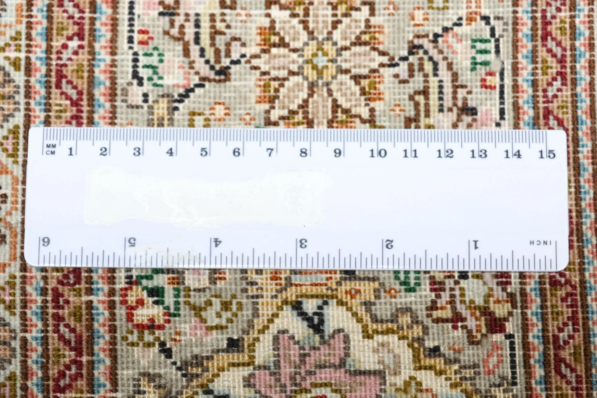 Handgeknüpfter Täbriz Perserteppich, 177 × 247 cm, Wolle & Seide