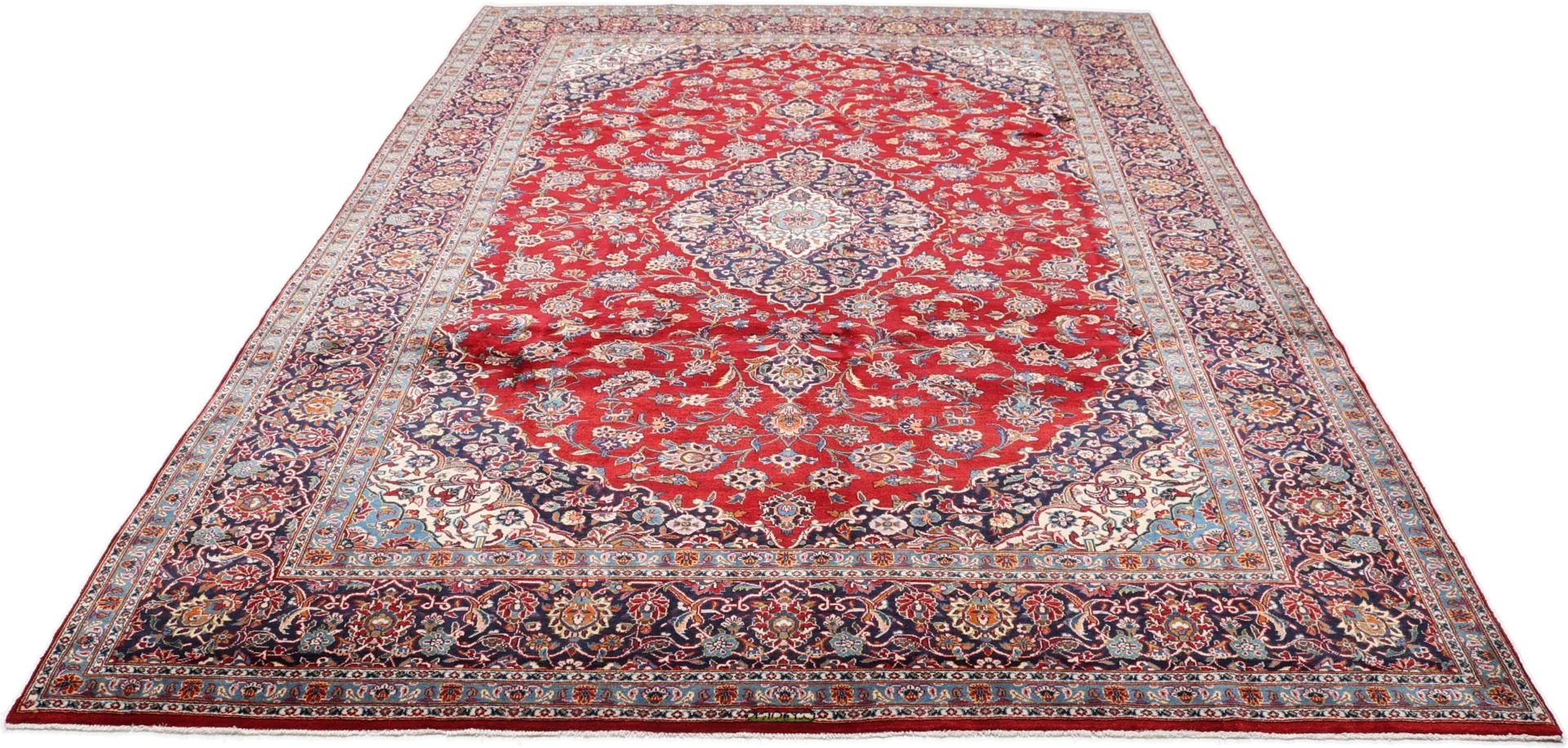 Kashan Perserteppich 255 × 365 cm aus Wolle, handgeknüpft