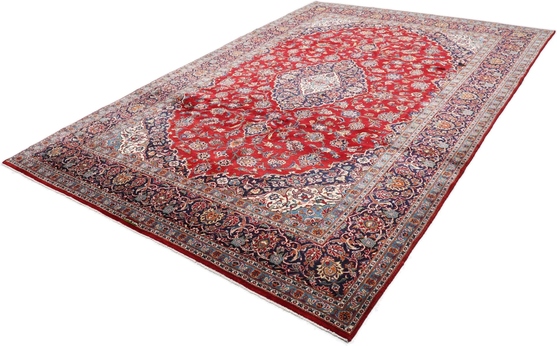 Kashan Perserteppich 255 × 365 cm aus Wolle, handgeknüpft