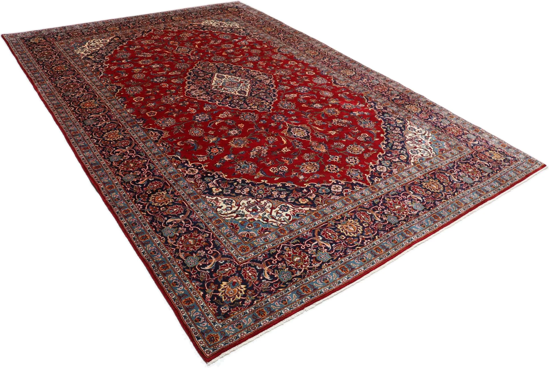 Kashan Perserteppich 255 × 365 cm aus Wolle, handgeknüpft