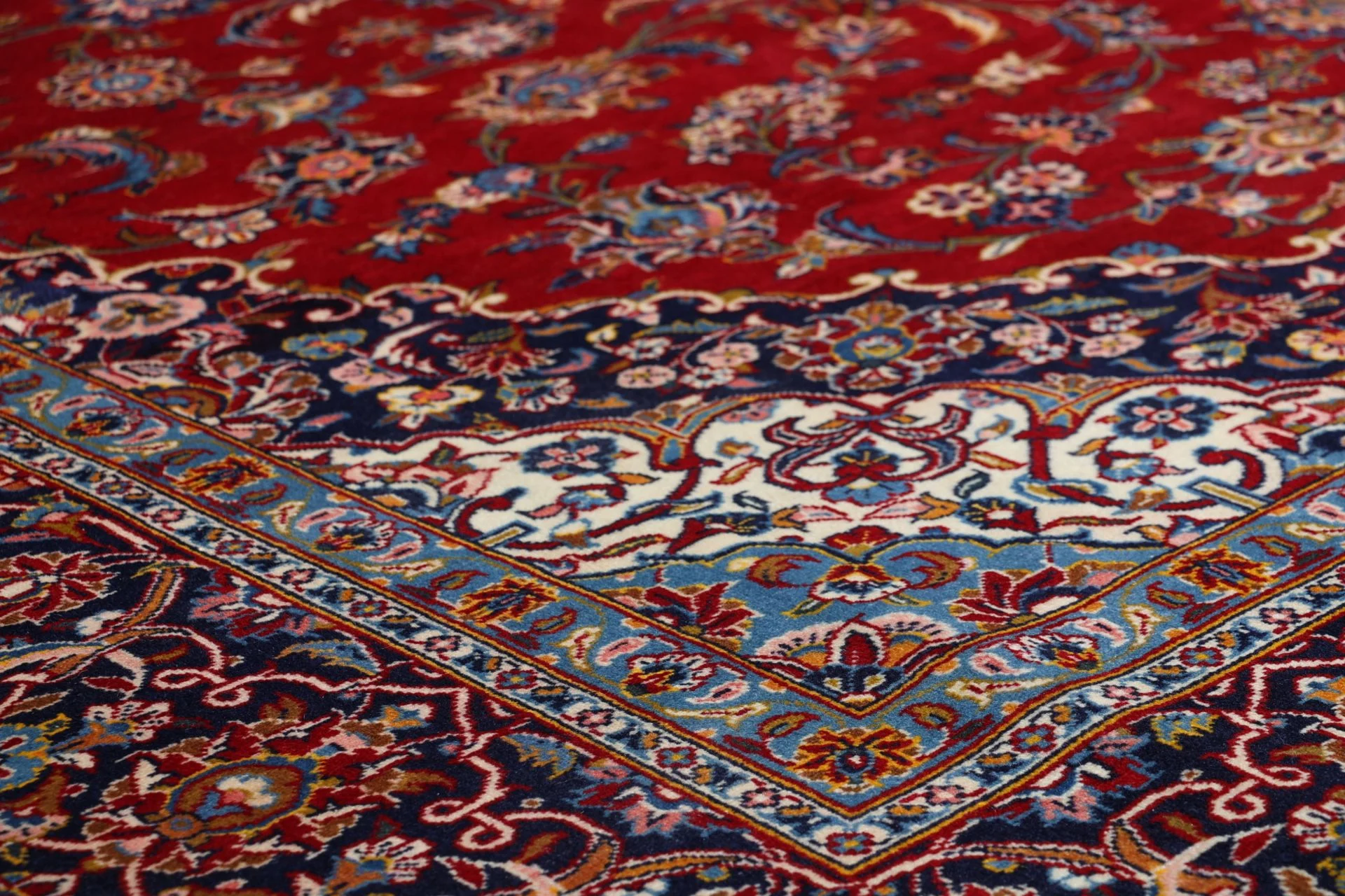 Kashan Perserteppich 255 × 365 cm aus Wolle, handgeknüpft