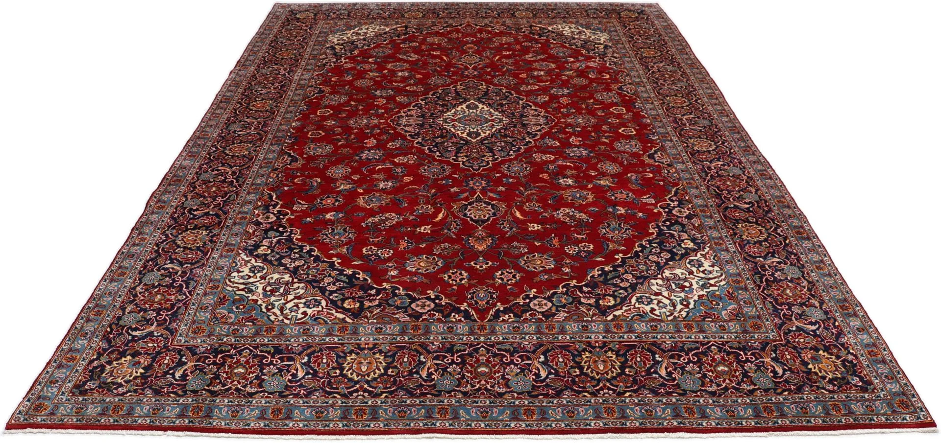 Kashan Perserteppich 255 × 365 cm aus Wolle, handgeknüpft