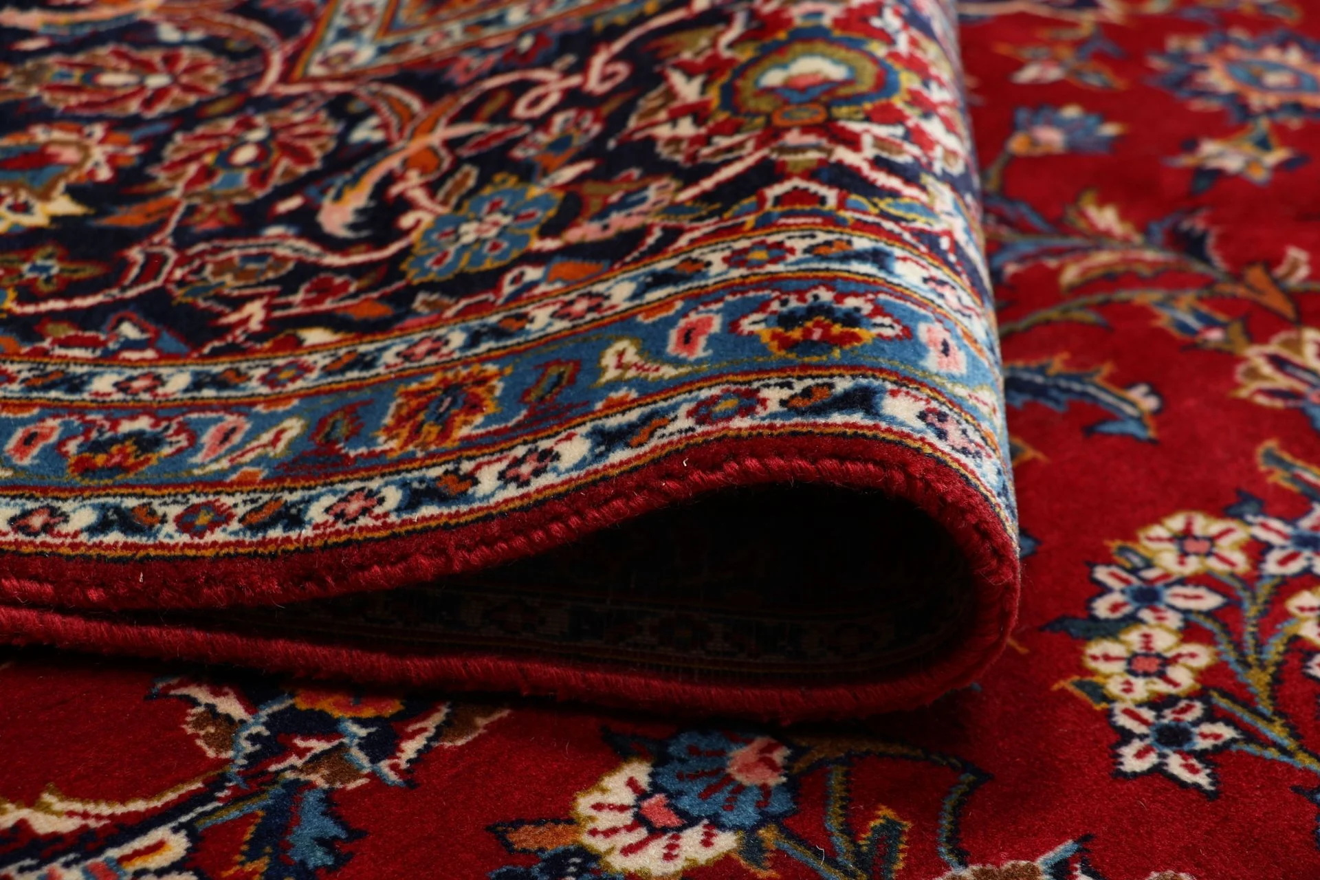 Kashan Perserteppich 255 × 365 cm aus Wolle, handgeknüpft