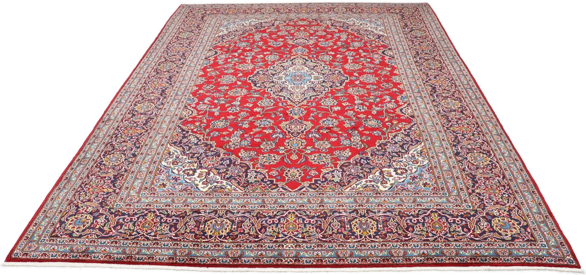Handgeknüpfter Kashan Perserteppich, 245 × 345 cm, Wolle