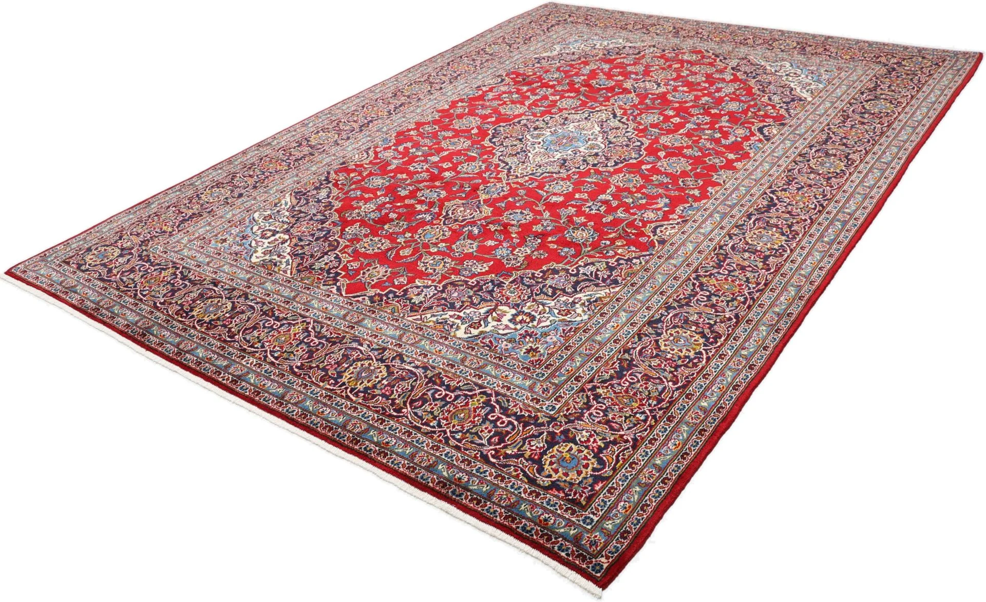Handgeknüpfter Kashan Perserteppich, 245 × 345 cm, Wolle