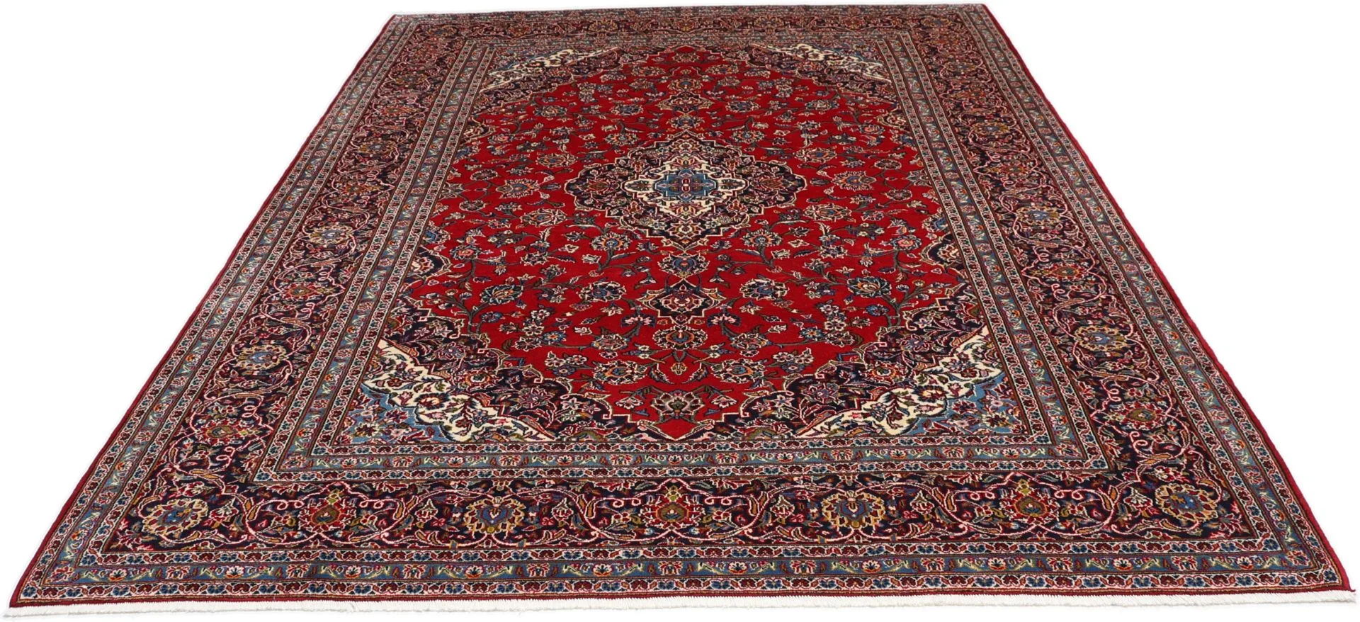 Handgeknüpfter Kashan Perserteppich, 245 × 345 cm, Wolle