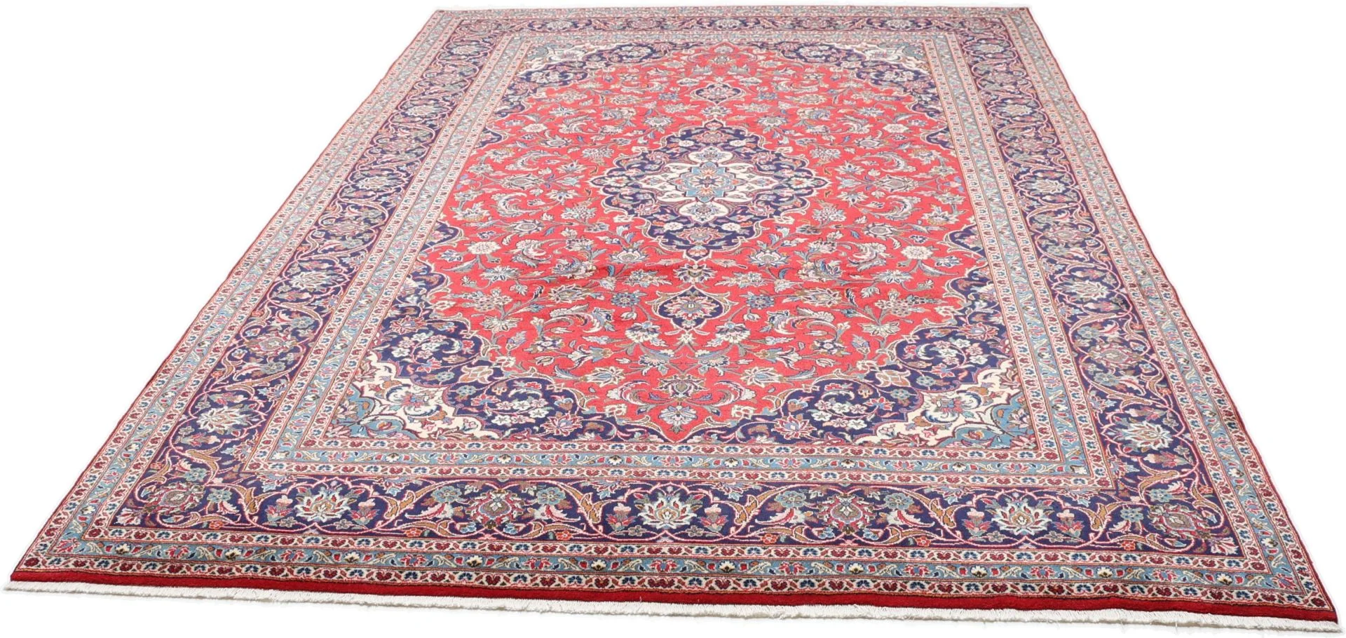 Kashan Perserteppich 245 × 363 cm aus Wolle, handgeknüpft