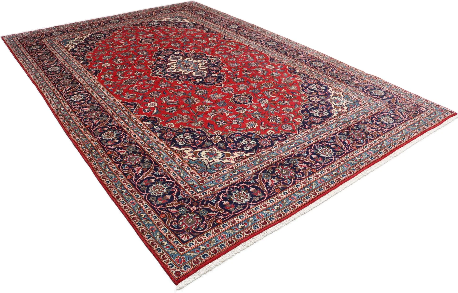 Kashan Perserteppich 245 × 363 cm aus Wolle, handgeknüpft