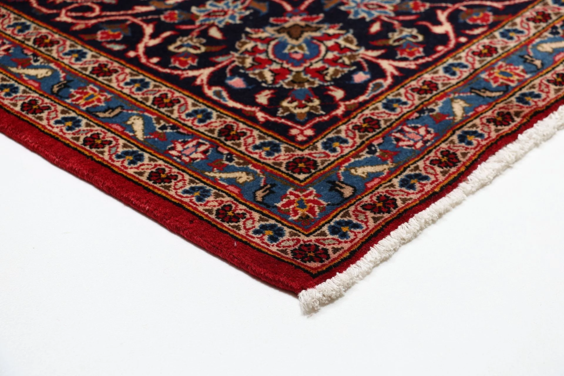 Handgeknüpfter Kashan Perserteppich, 247 × 360 cm, Wolle