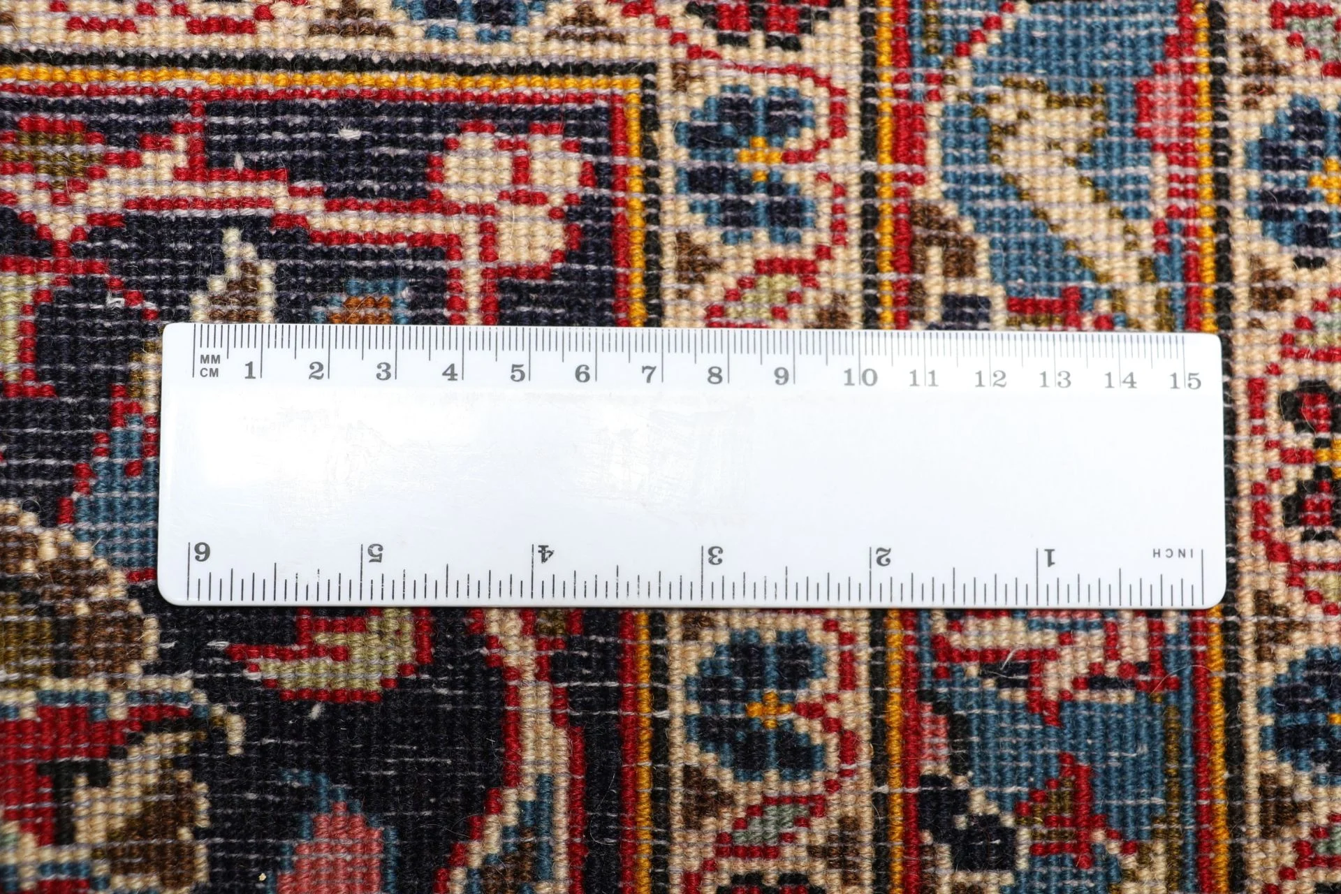 Handgeknüpfter Kashan Perserteppich, 247 × 360 cm, Wolle