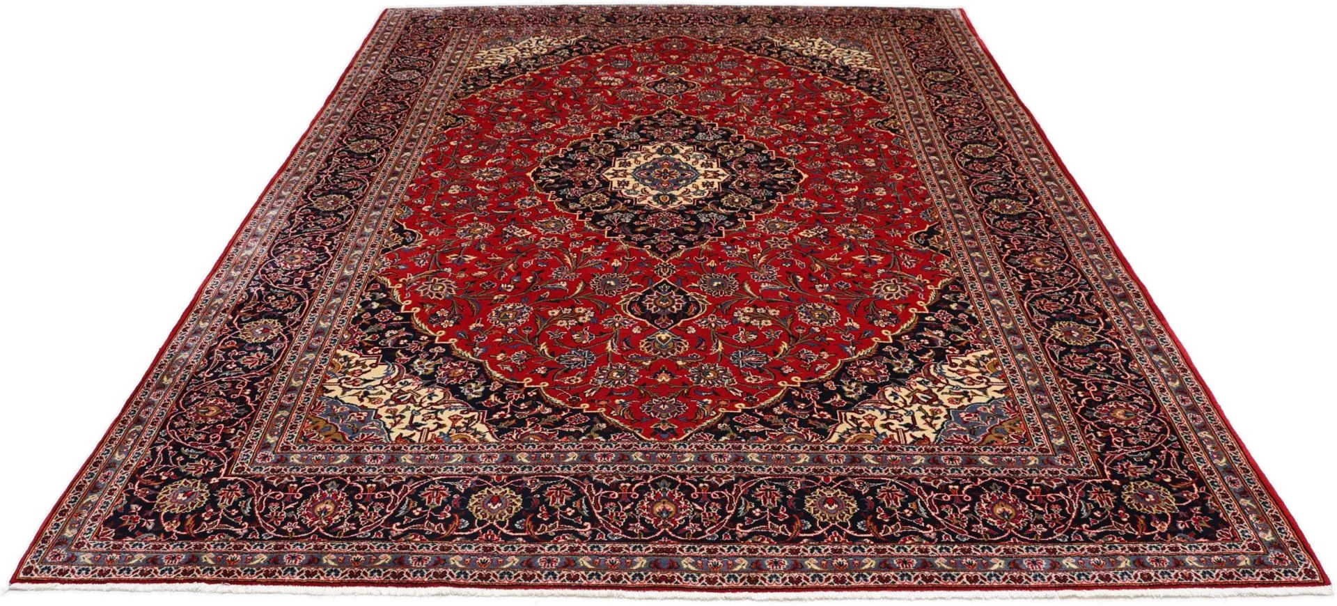 Kashan Perserteppich 247 × 345 cm aus Wolle, handgeknüpft