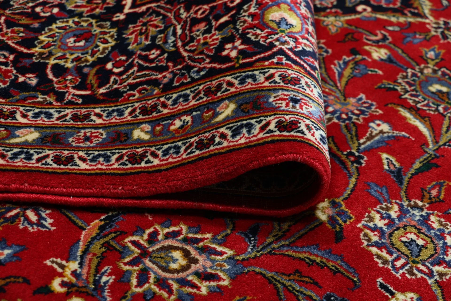 Kashan Perserteppich 247 × 345 cm aus Wolle, handgeknüpft