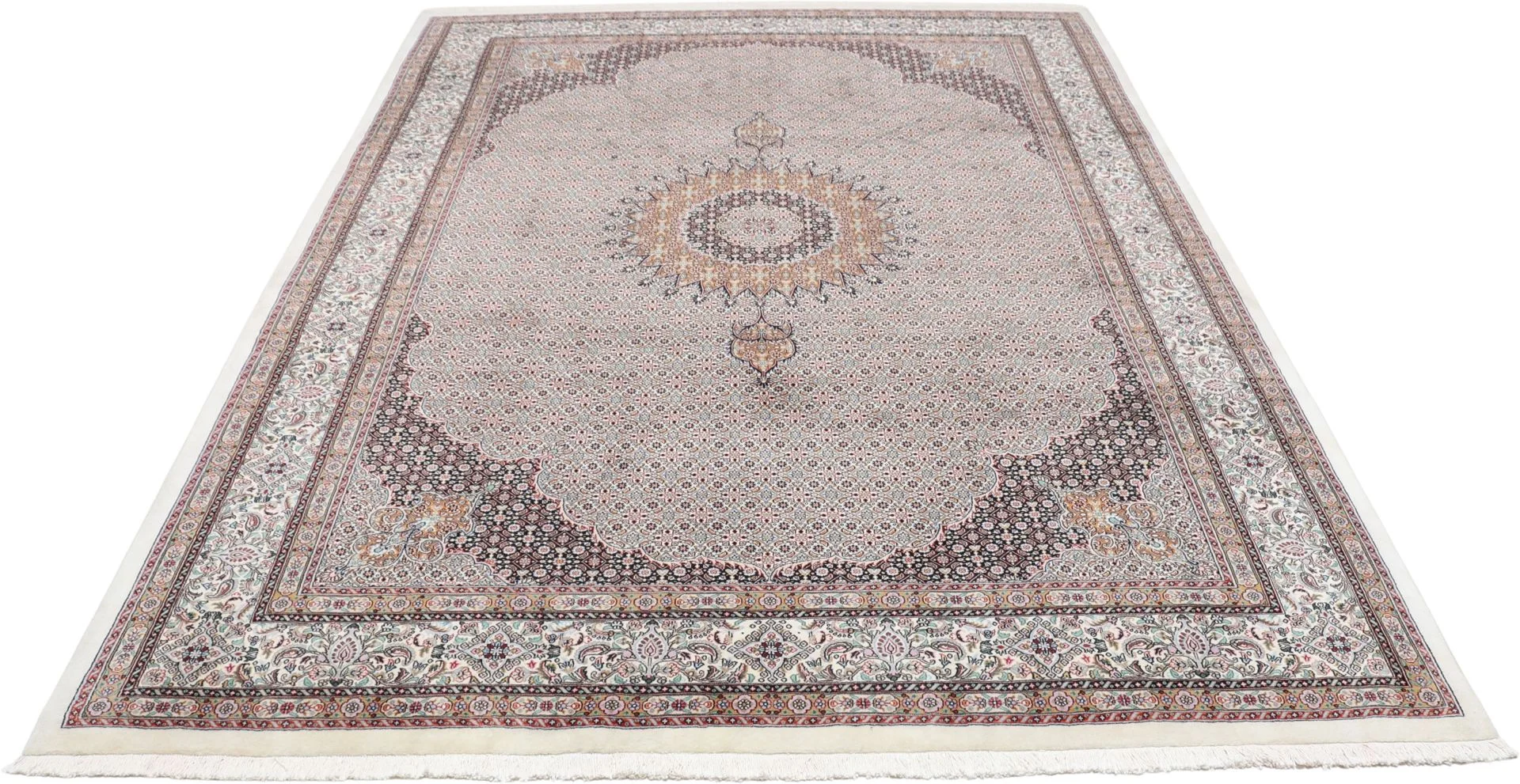 Handgeknüpfter Moud Perserteppich 253 × 350 cm