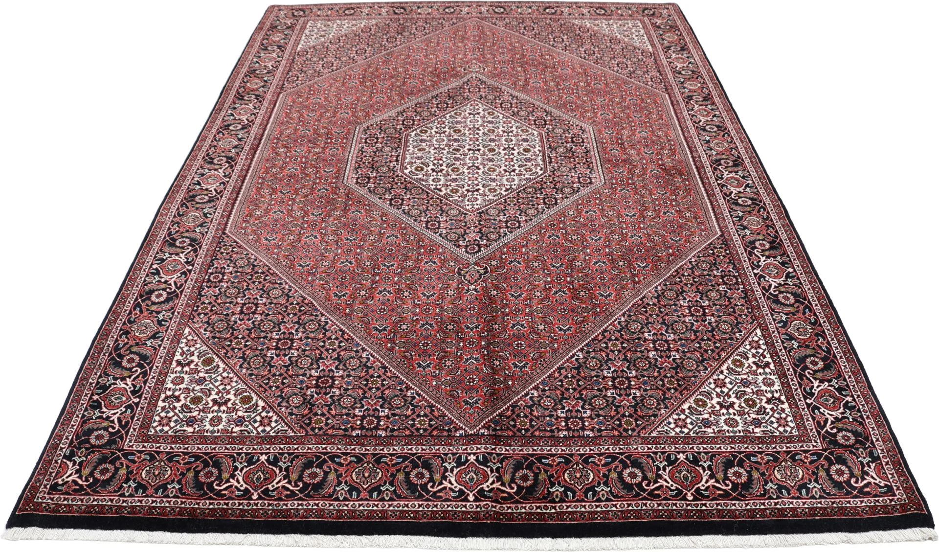 Handgeknüpfter Bijar Perserteppich, 170 × 253 cm, Wolle & Seide