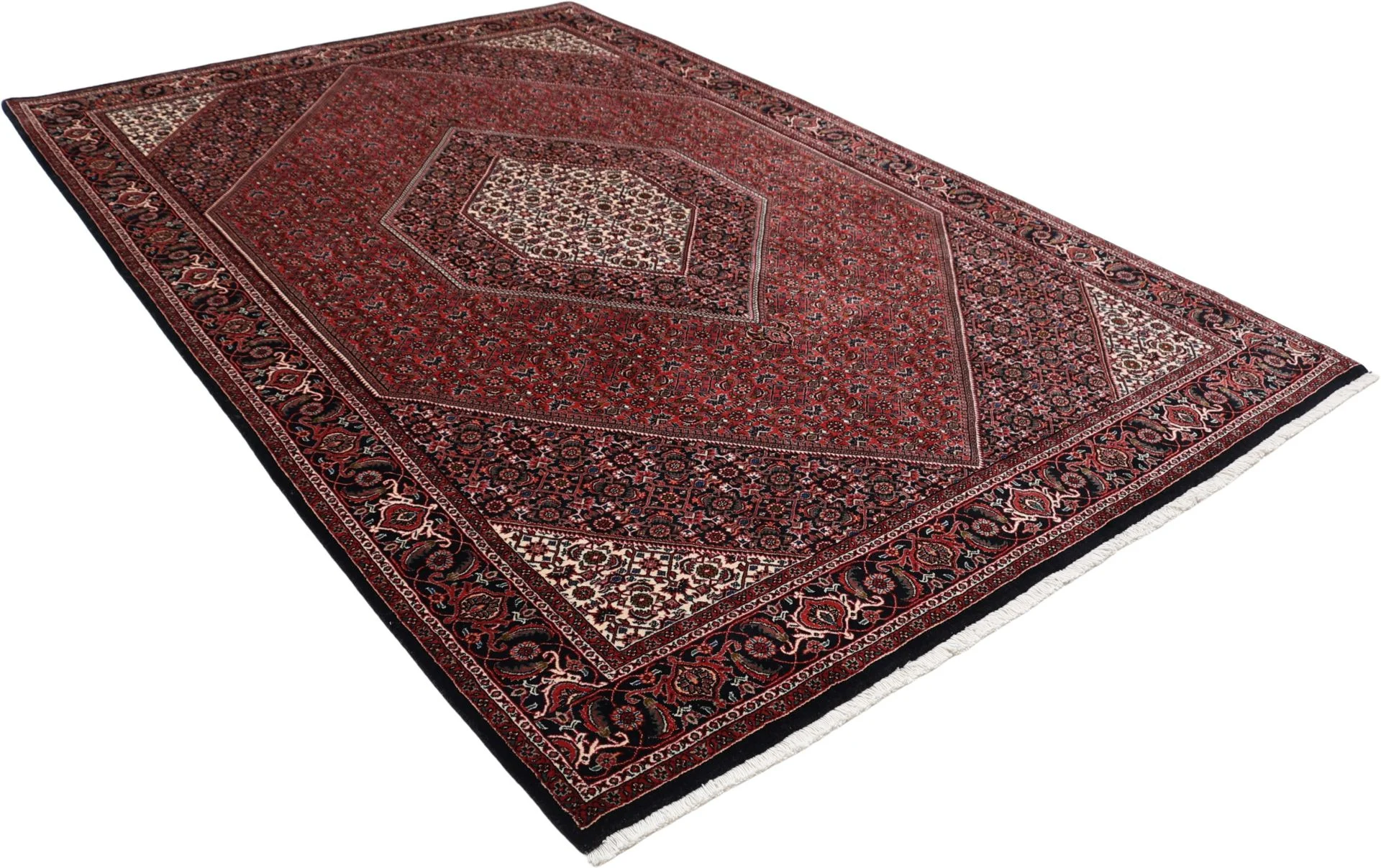 Handgeknüpfter Bijar Perserteppich, 170 × 253 cm, Wolle & Seide