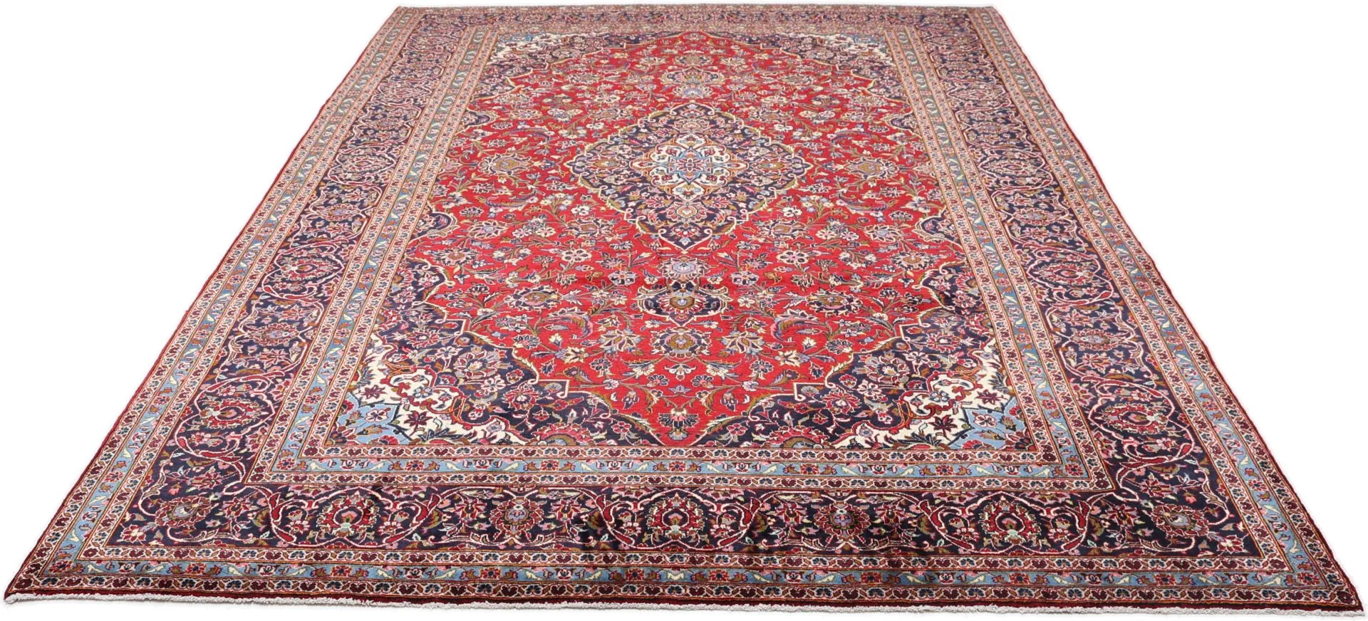 Handgeknüpfter Kashan Perserteppich, 245 × 345 cm, Wolle