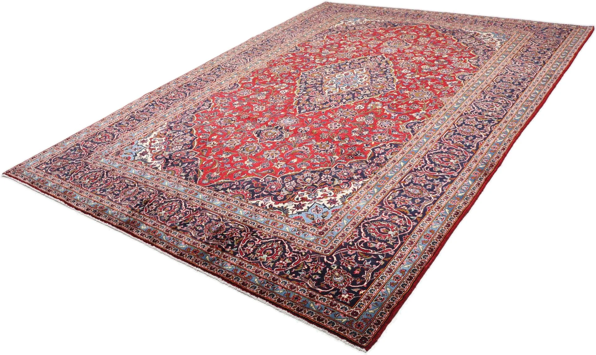 Handgeknüpfter Kashan Perserteppich, 245 × 345 cm, Wolle