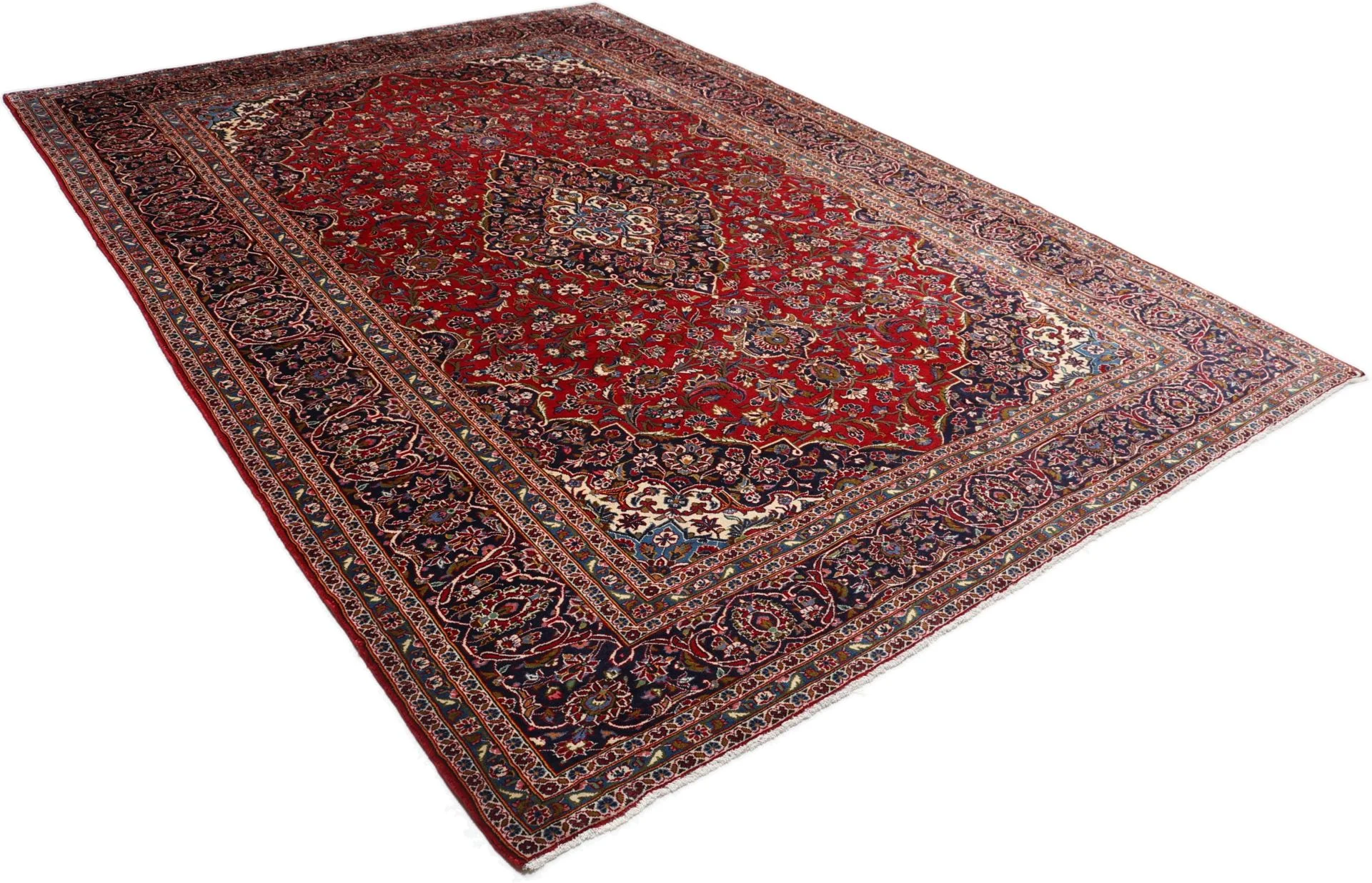Handgeknüpfter Kashan Perserteppich, 245 × 345 cm, Wolle
