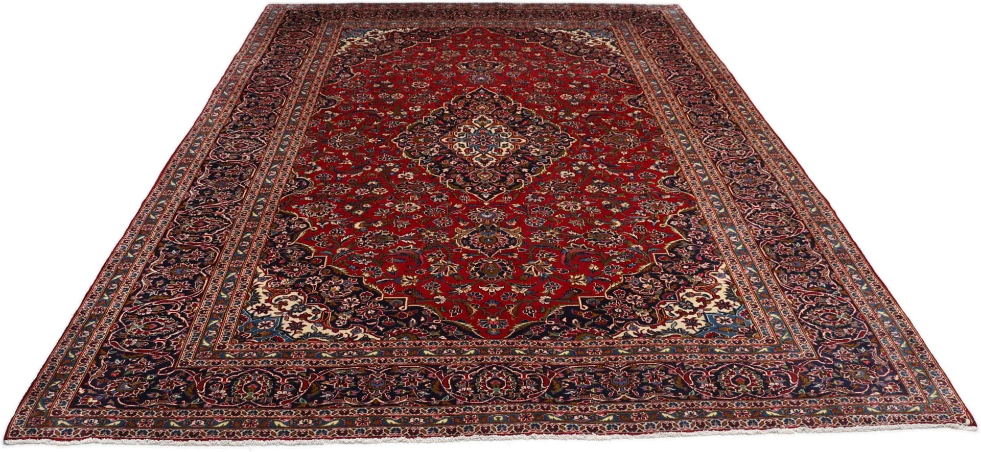 Handgeknüpfter Kashan Perserteppich, 245 × 345 cm, Wolle