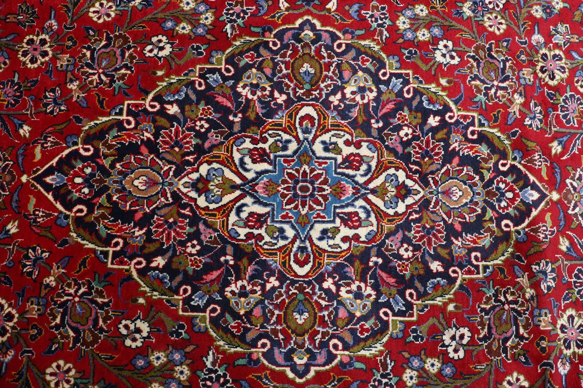 Handgeknüpfter Kashan Perserteppich, 245 × 345 cm, Wolle