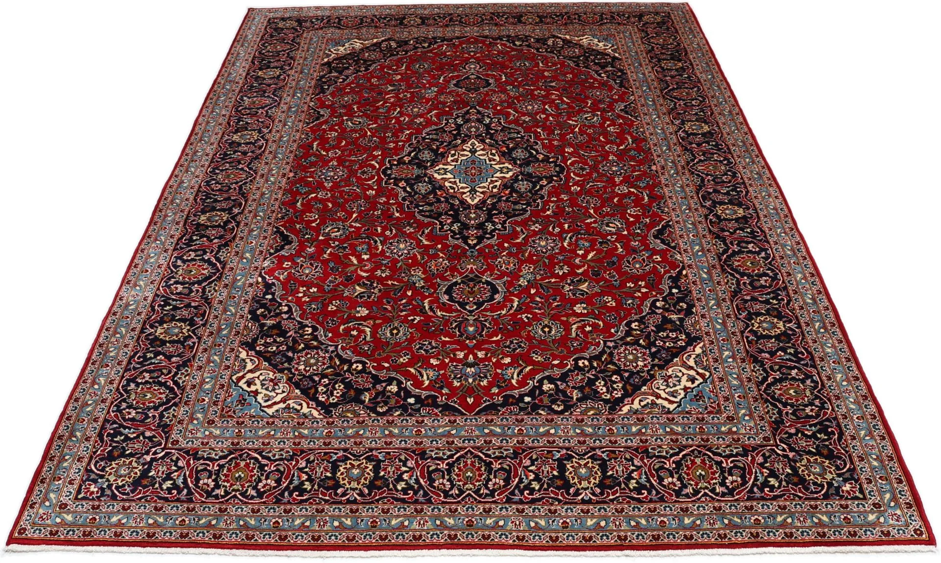Kashan Perserteppich 250 × 350 cm aus Wolle, handgeknüpft