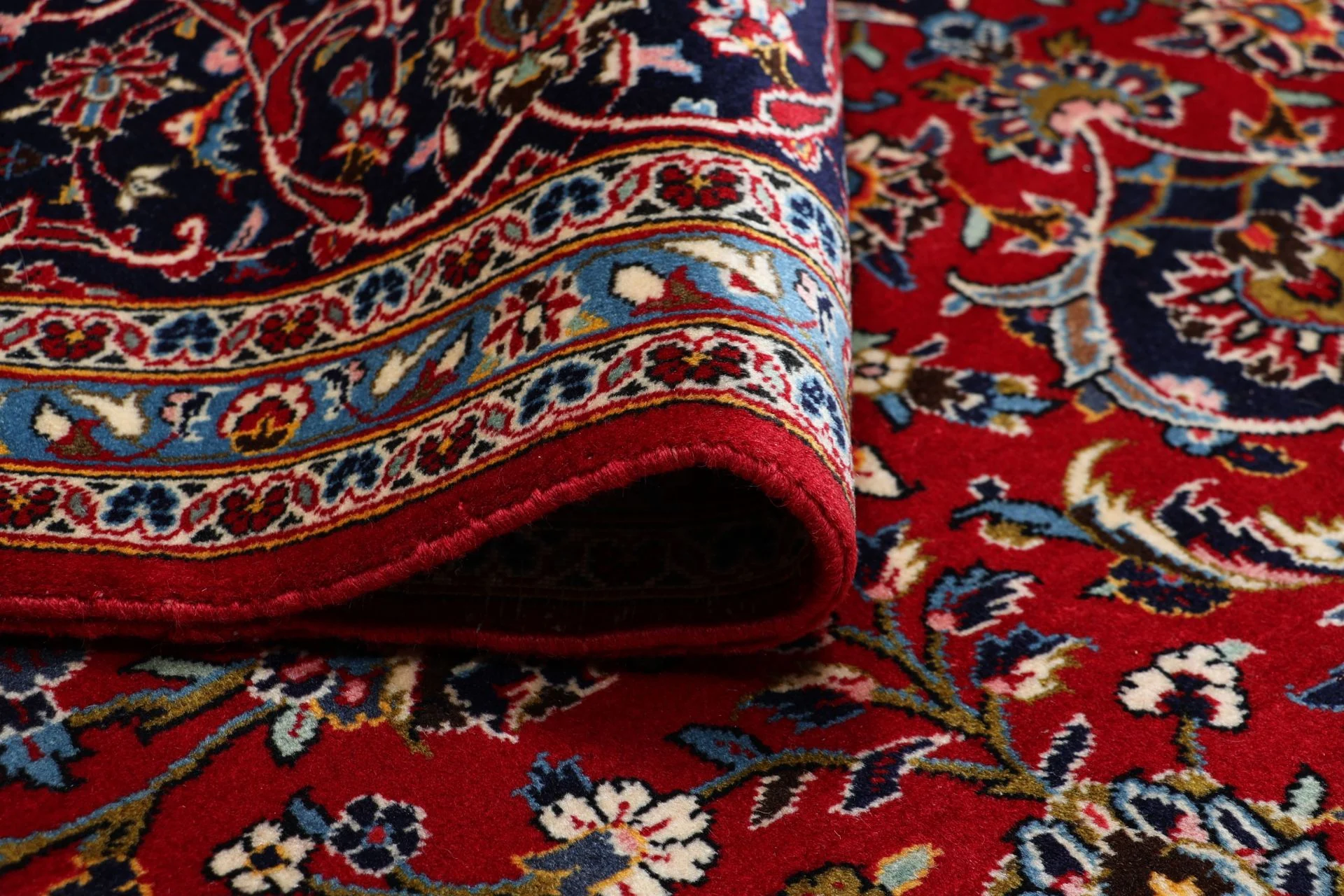 Kashan Perserteppich 250 × 350 cm aus Wolle, handgeknüpft