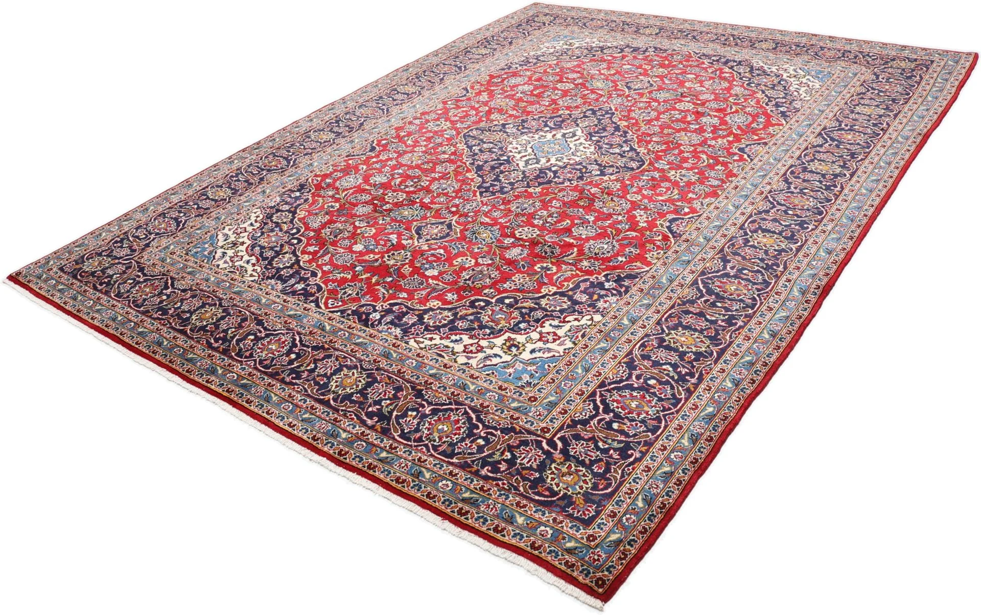 Handgeknüpfter Kashan Perserteppich 250 × 343 cm